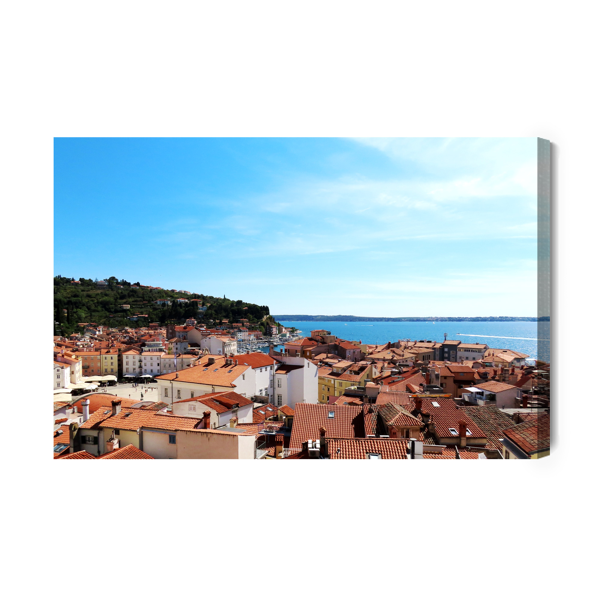 Modern Canvas Print: Mediterranean Townscape – ideal for living room and office - Image 2
