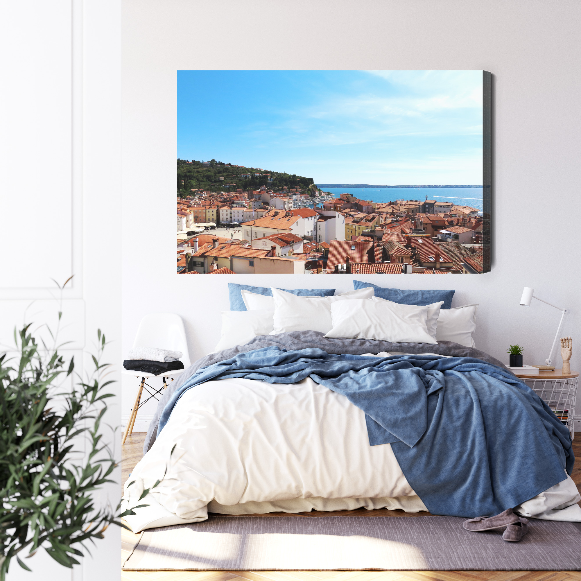 Modern Canvas Print: Mediterranean Townscape – ideal for living room and office - Image 4
