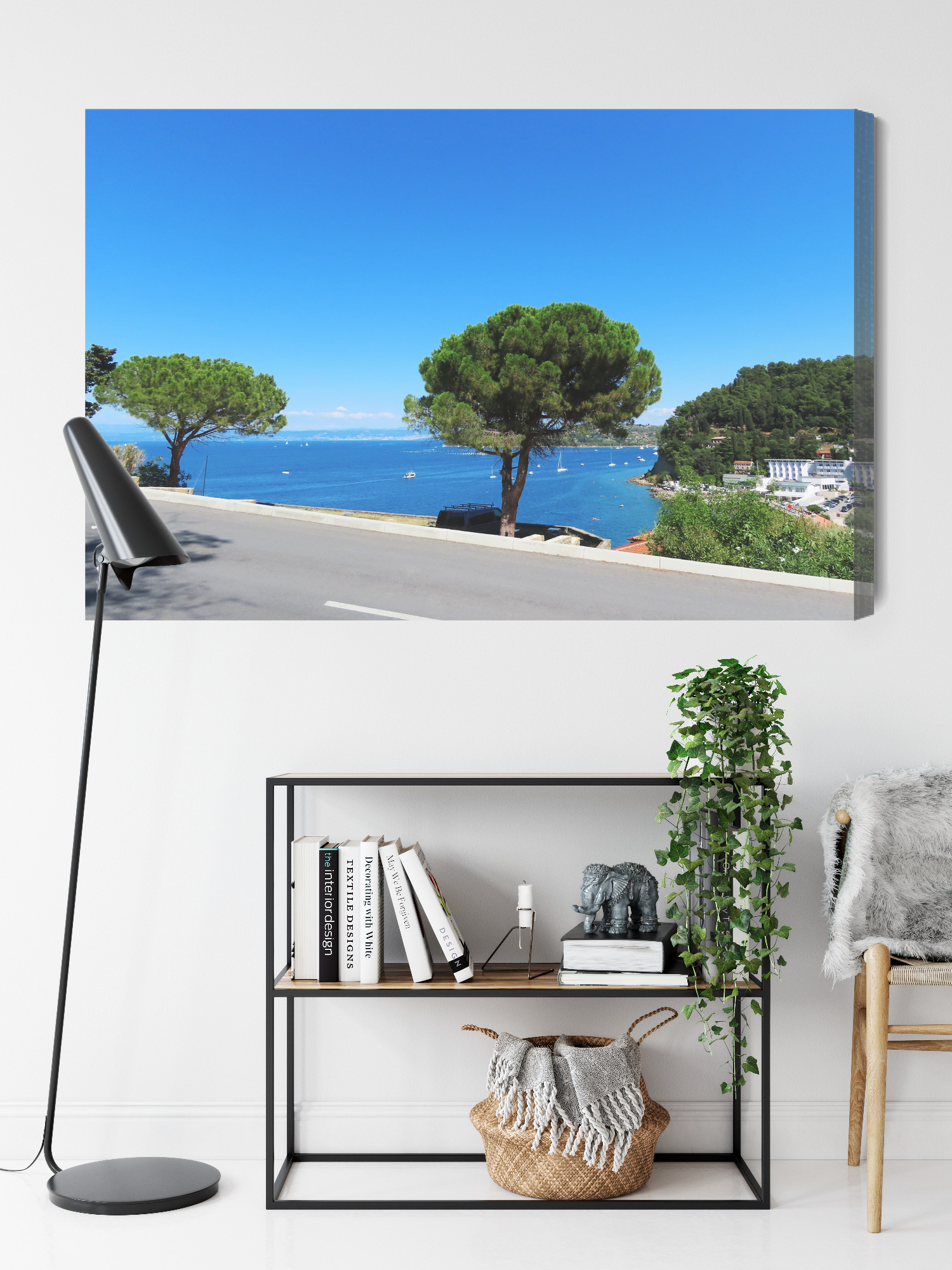 Canvas Print: Pines above an Azure Bay – sails and light for living room and office - Image 9