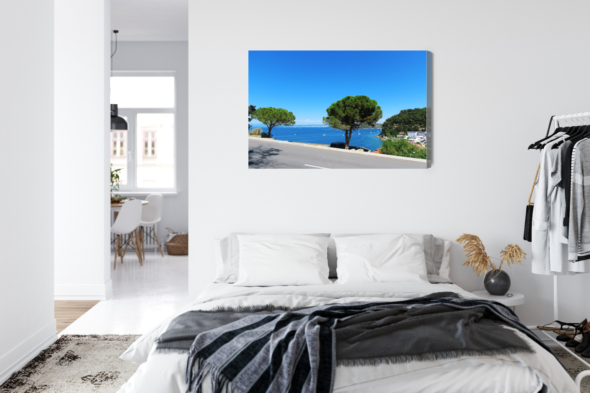 Canvas Print: Pines above an Azure Bay – sails and light for living room and office - Image 7