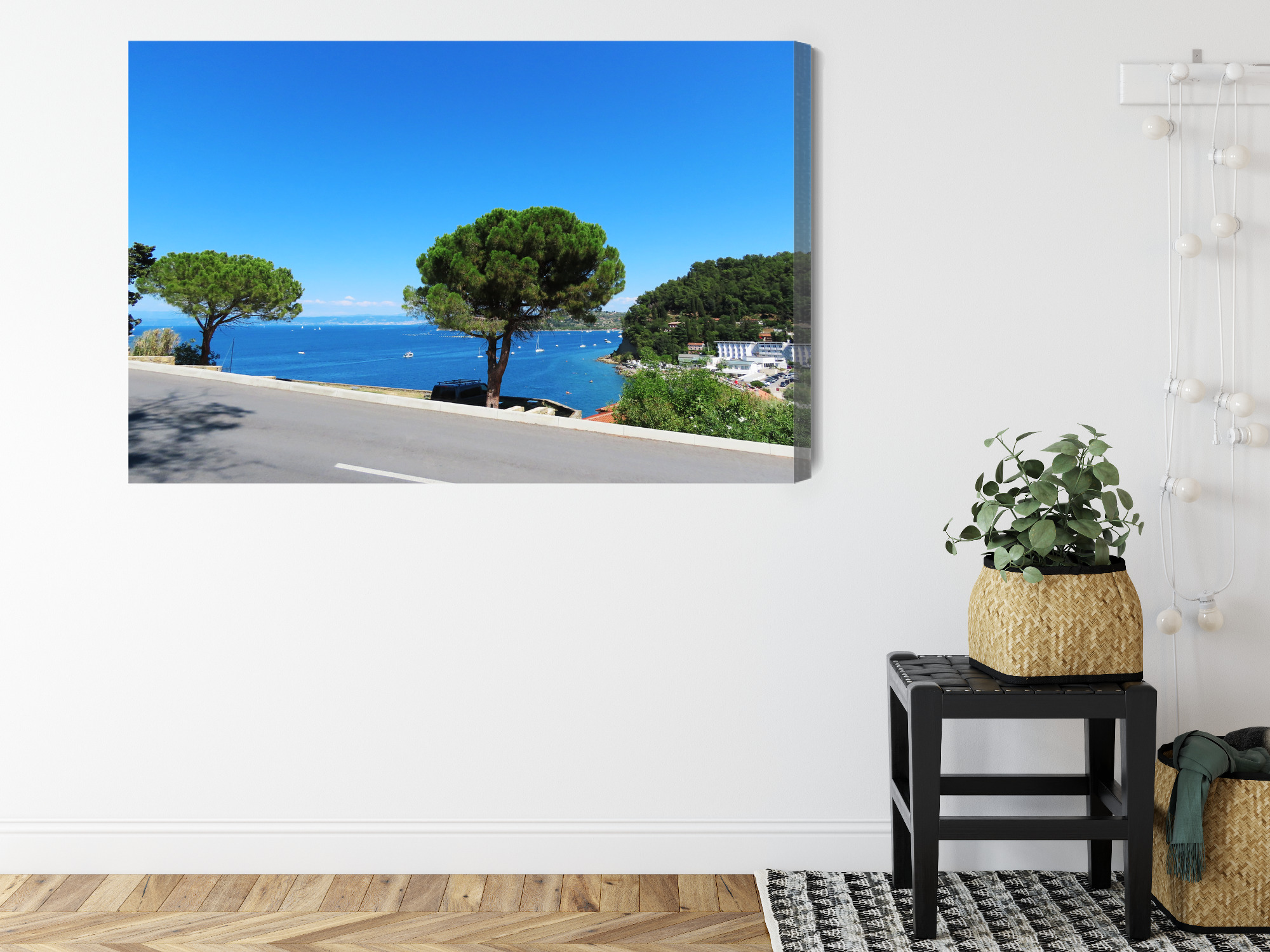 Canvas Print: Pines above an Azure Bay – sails and light for living room and office - Image 8