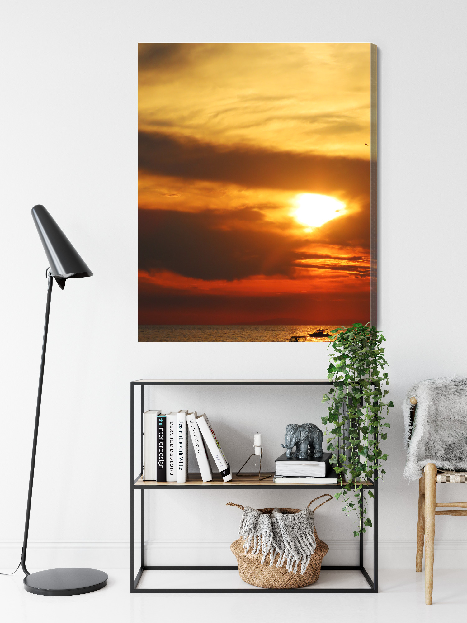 Elegant Canvas Print: Fiery Sunset over the Sea – for Living Room - Image 10