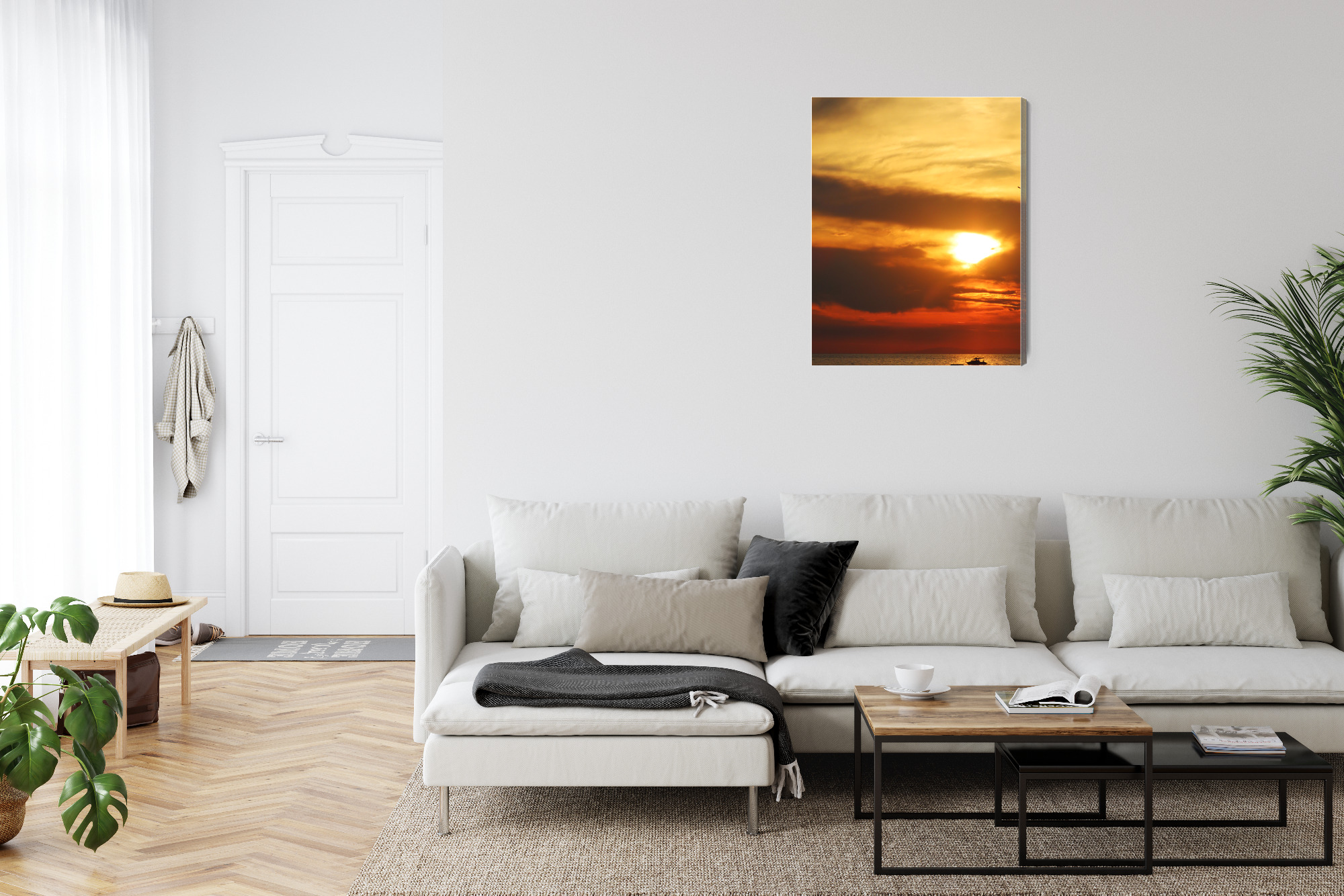 Elegant Canvas Print: Fiery Sunset over the Sea – for Living Room - Image 7