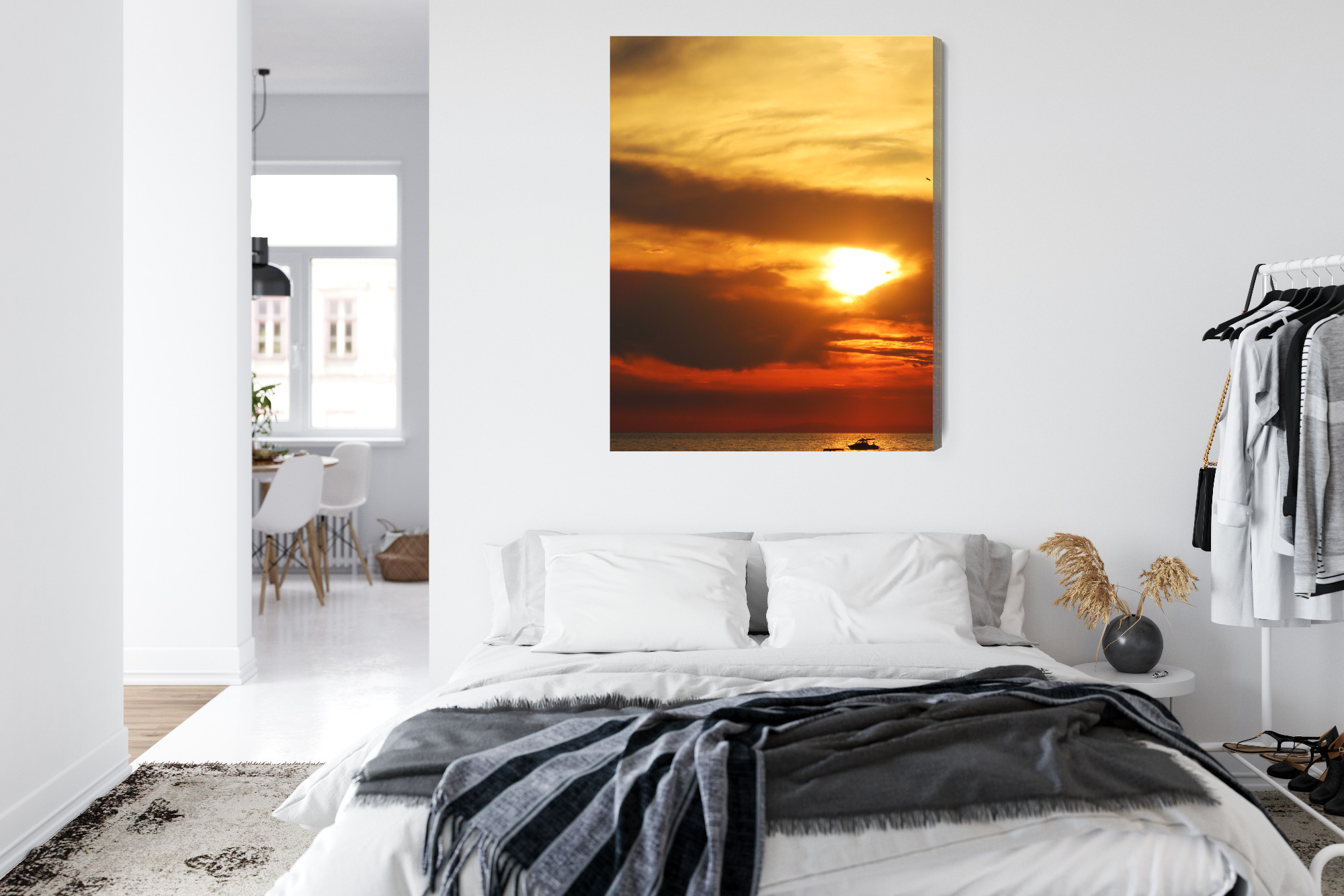 Elegant Canvas Print: Fiery Sunset over the Sea – for Living Room - Image 8