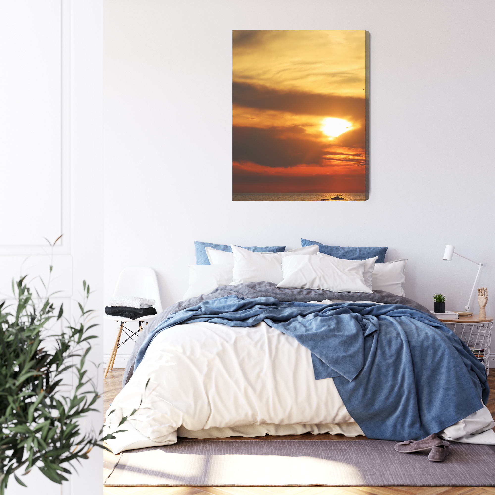 Elegant Canvas Print: Fiery Sunset over the Sea – for Living Room - Image 4