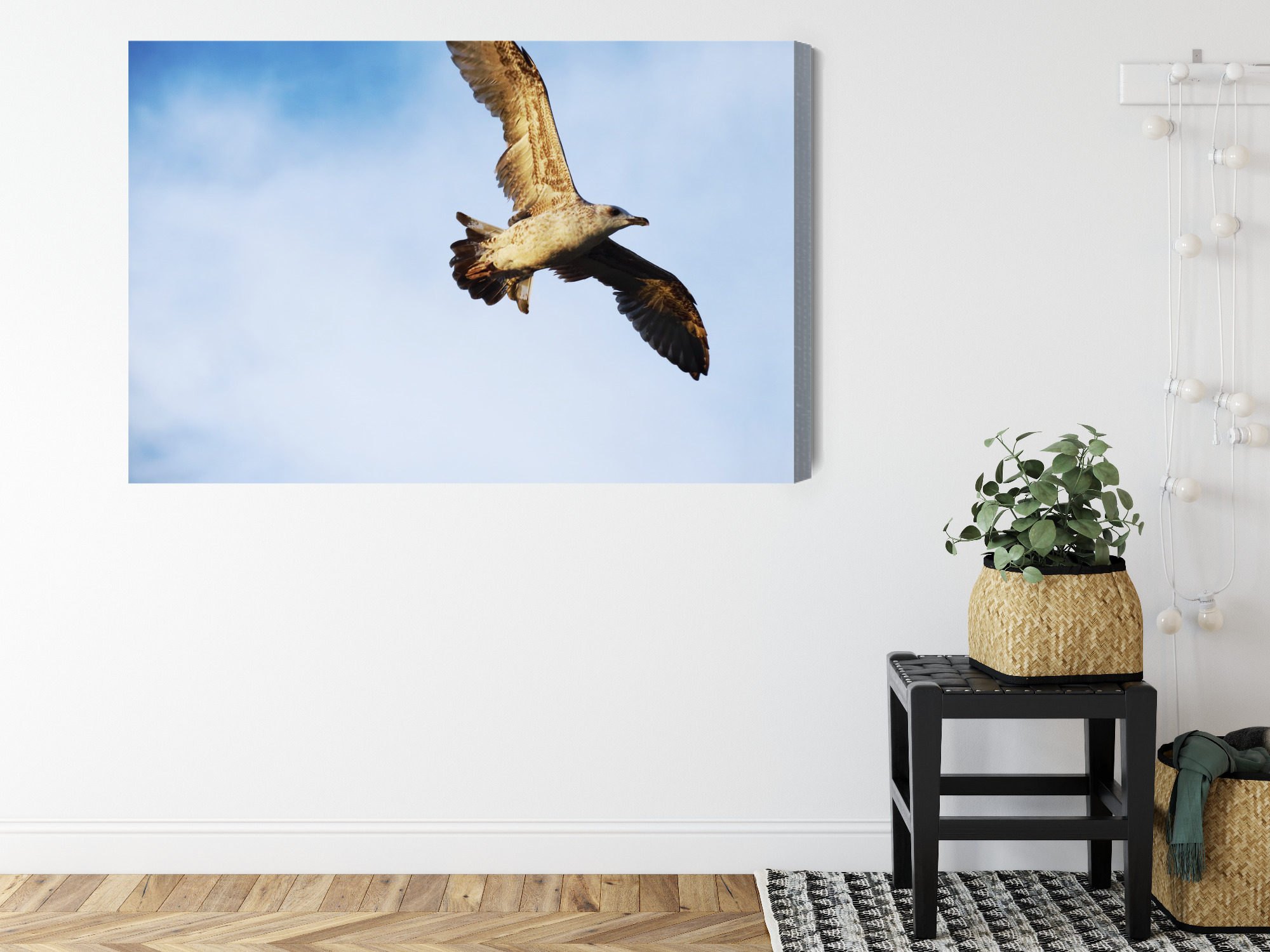 Dynamic Canvas Print: Seagull in Flight Against the Sky – for living room & office - Image 8