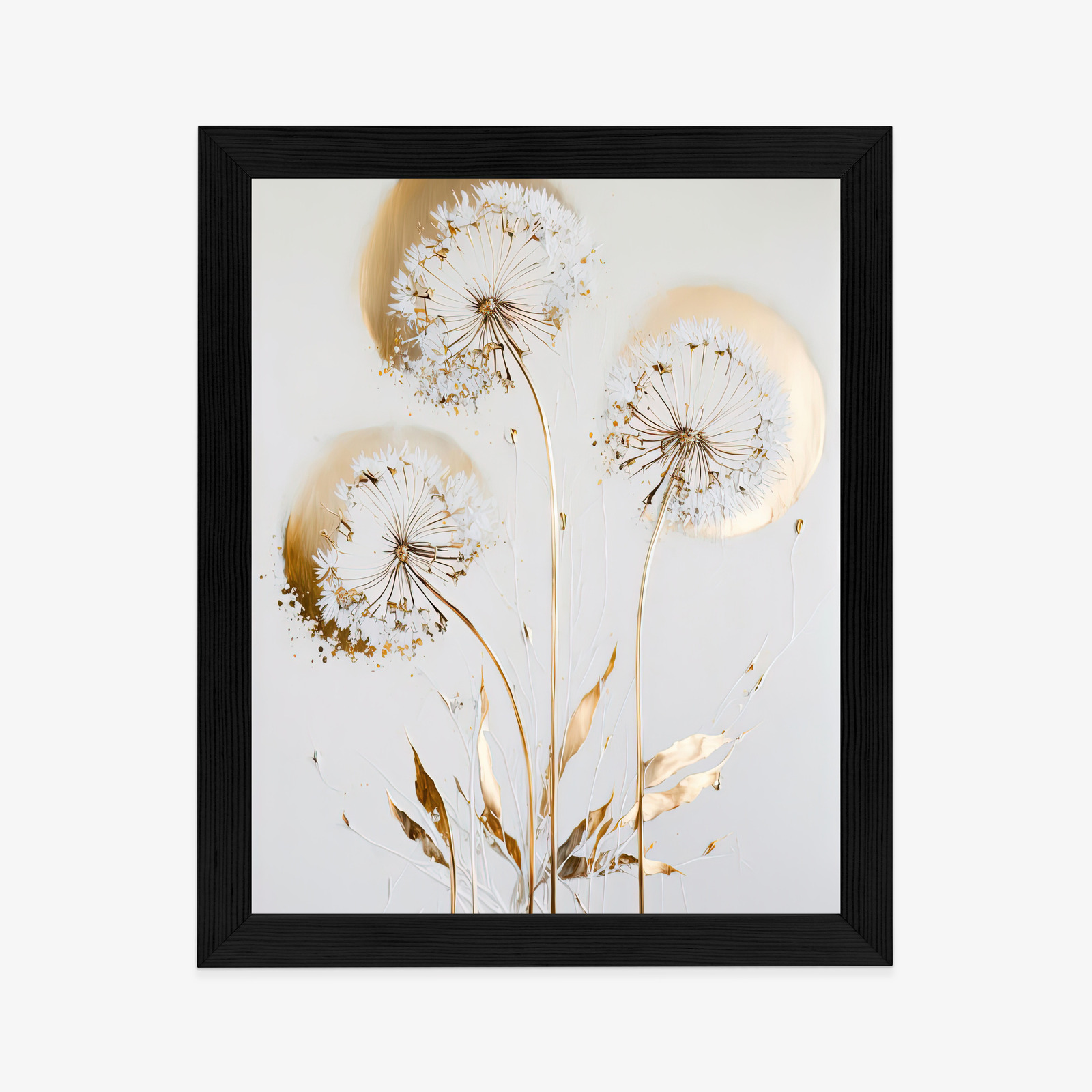 Plakat złote dmuchawce glamour z efektem światła - obrazek 14