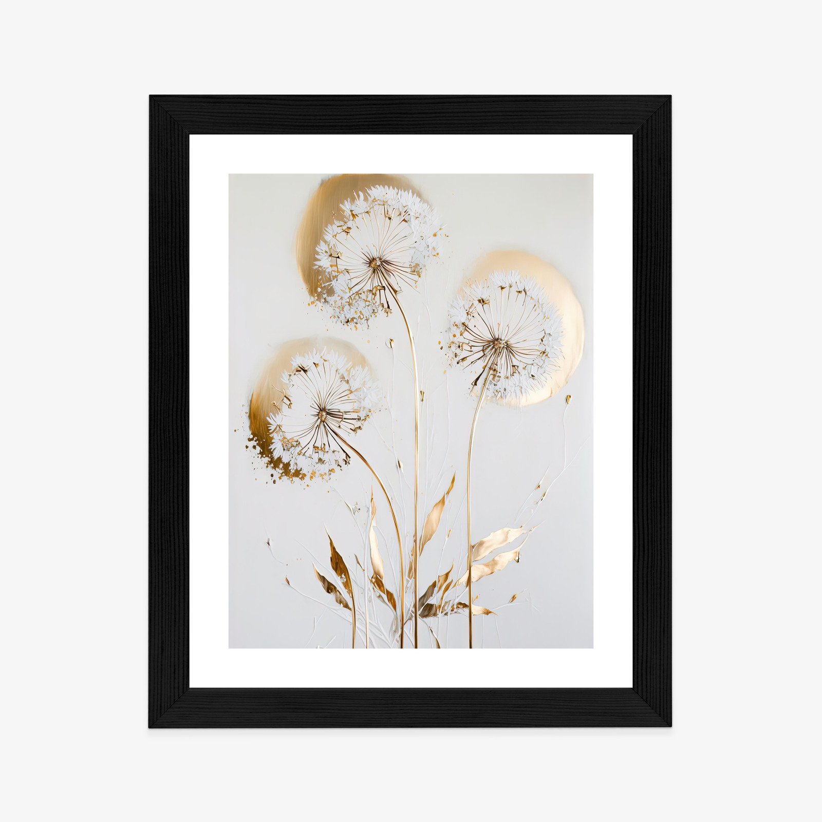 Plakat złote dmuchawce glamour z efektem światła - obrazek 16