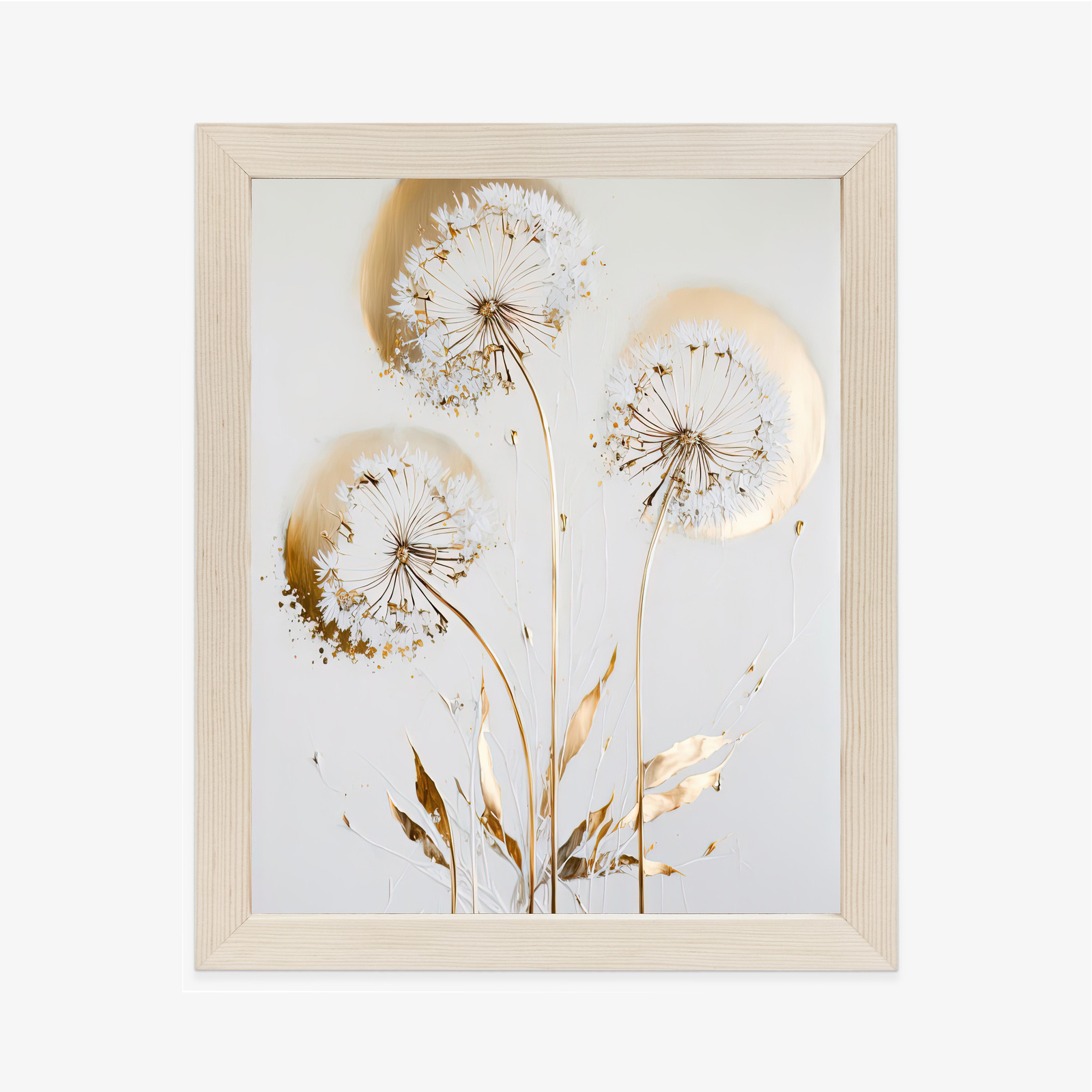 Plakat złote dmuchawce glamour z efektem światła - obrazek 17