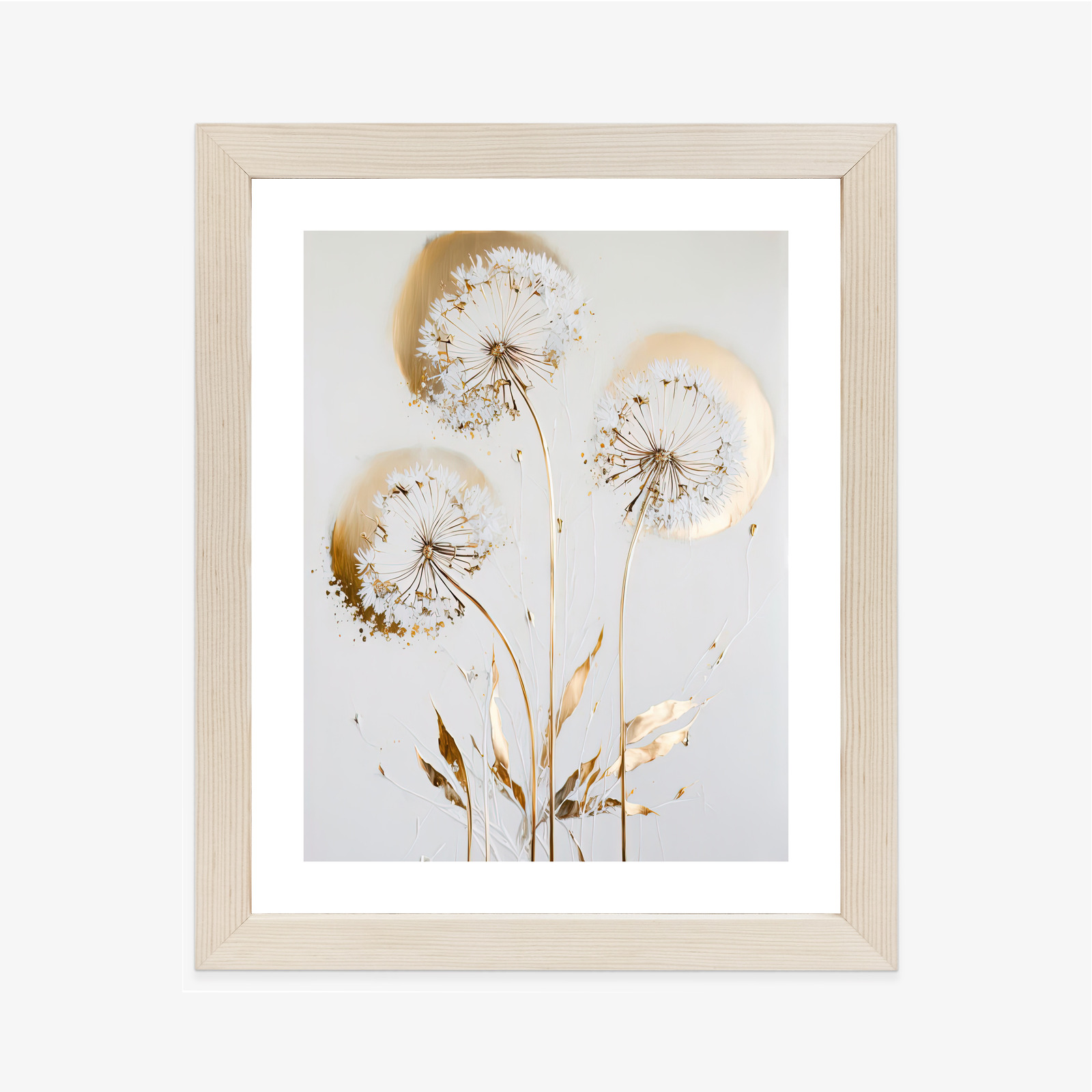 Plakat złote dmuchawce glamour z efektem światła - obrazek 18