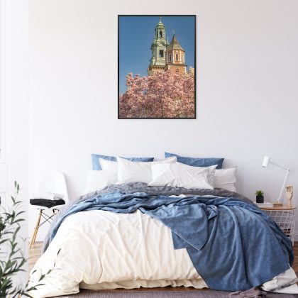 Poster Krakow: Wawel among blooming magnolias