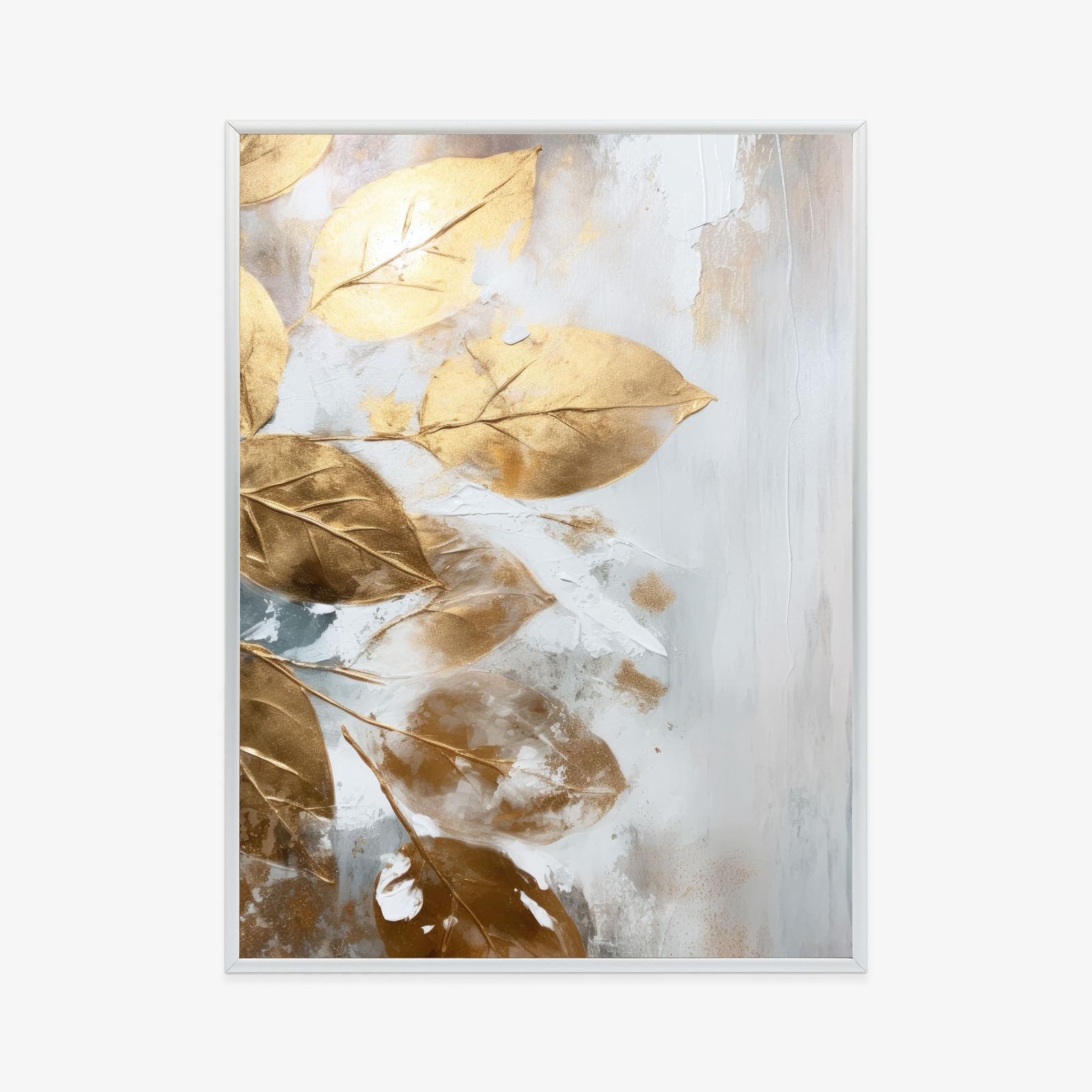 Glamour Golden Leaves Poster on a Light Background - Image 15