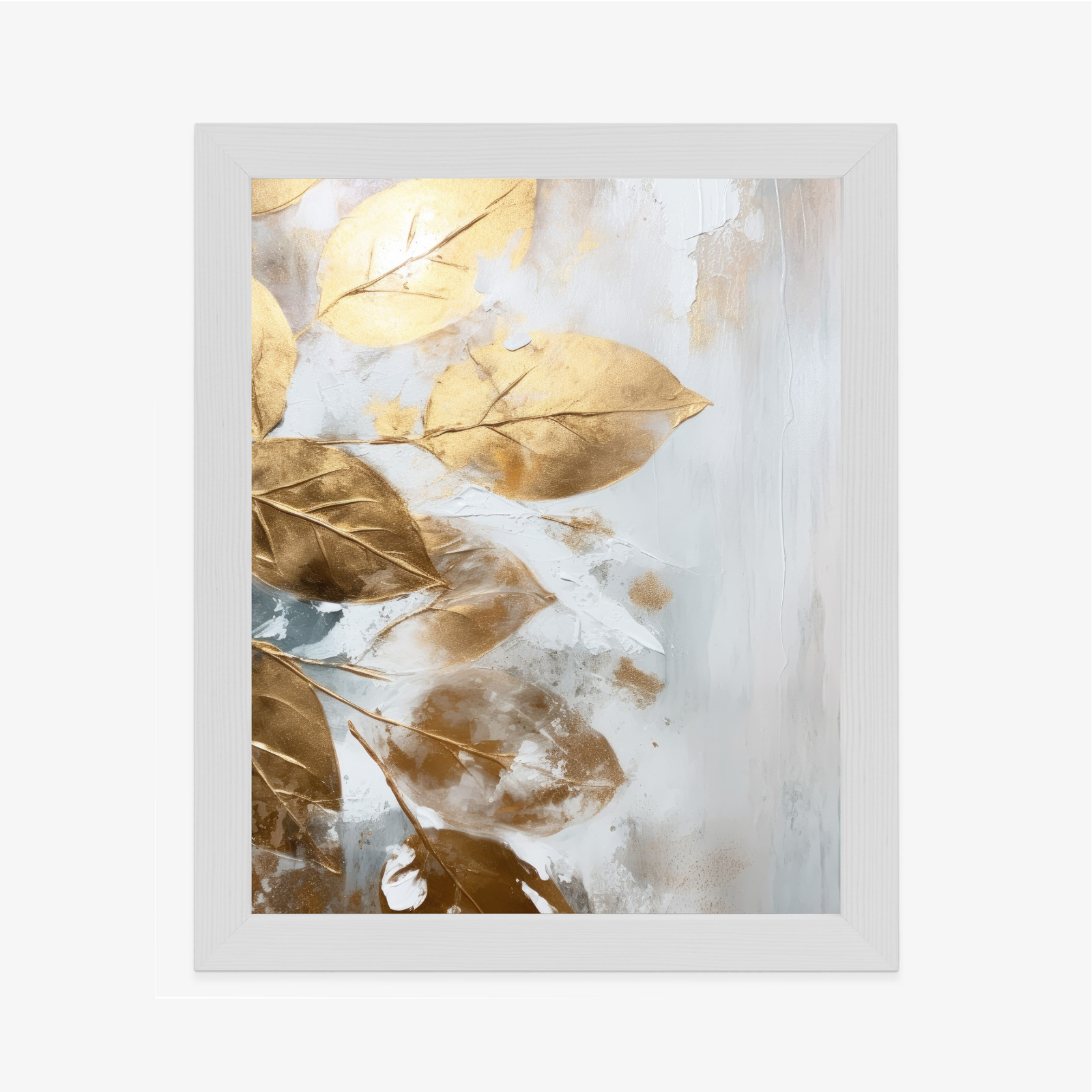 Glamour Golden Leaves Poster on a Light Background - Image 12