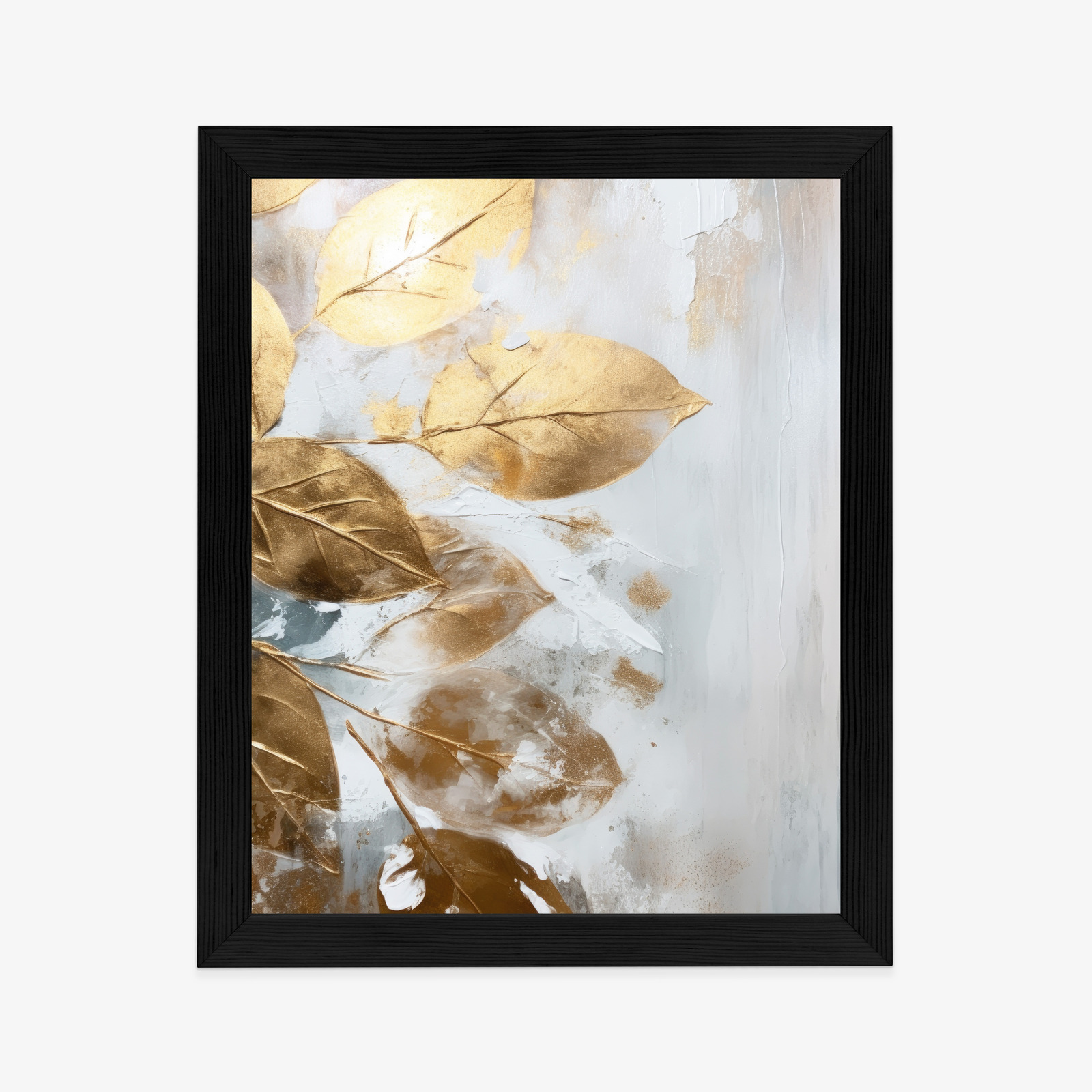 Glamour Golden Leaves Poster on a Light Background - Image 11