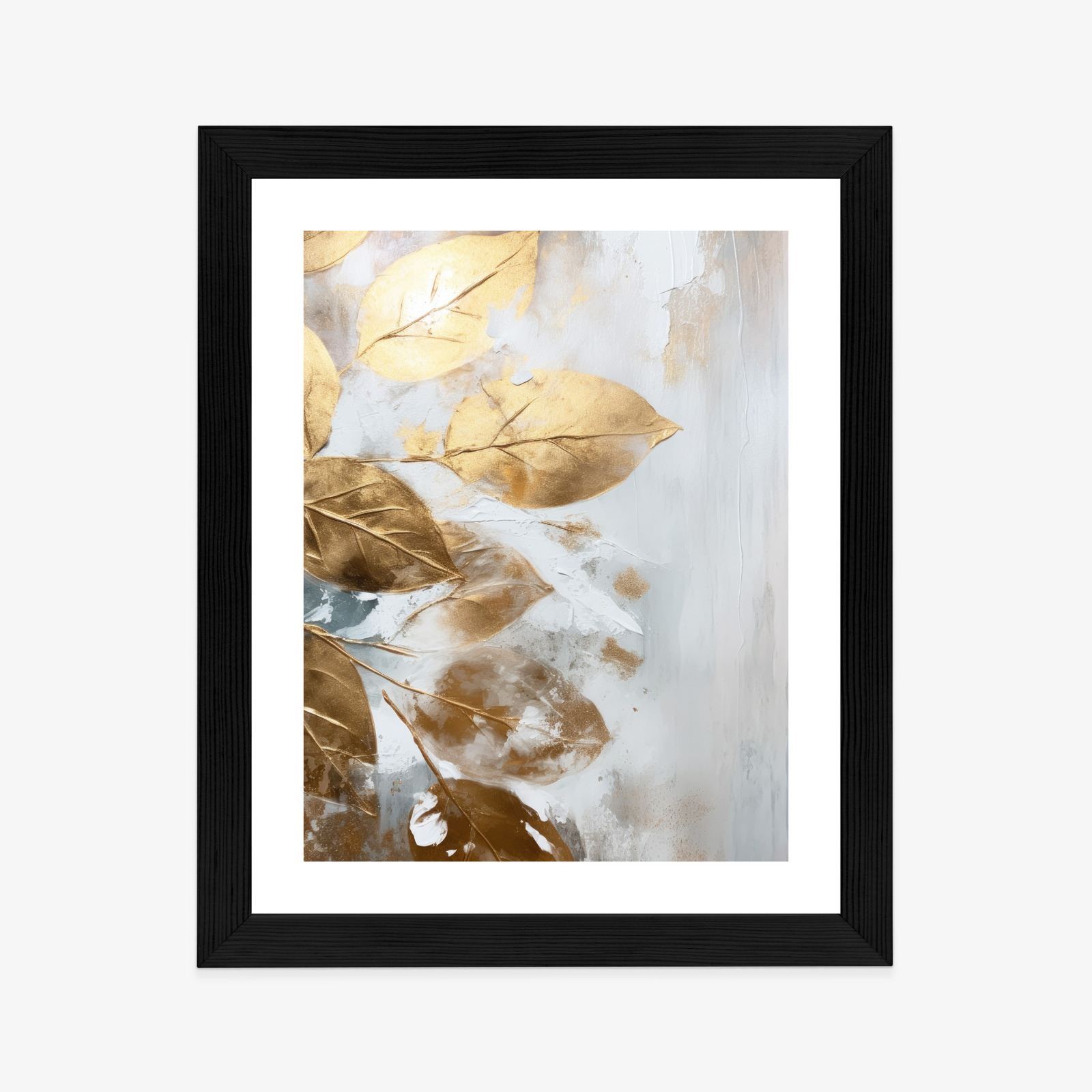 Glamour Golden Leaves Poster on a Light Background - Image 9