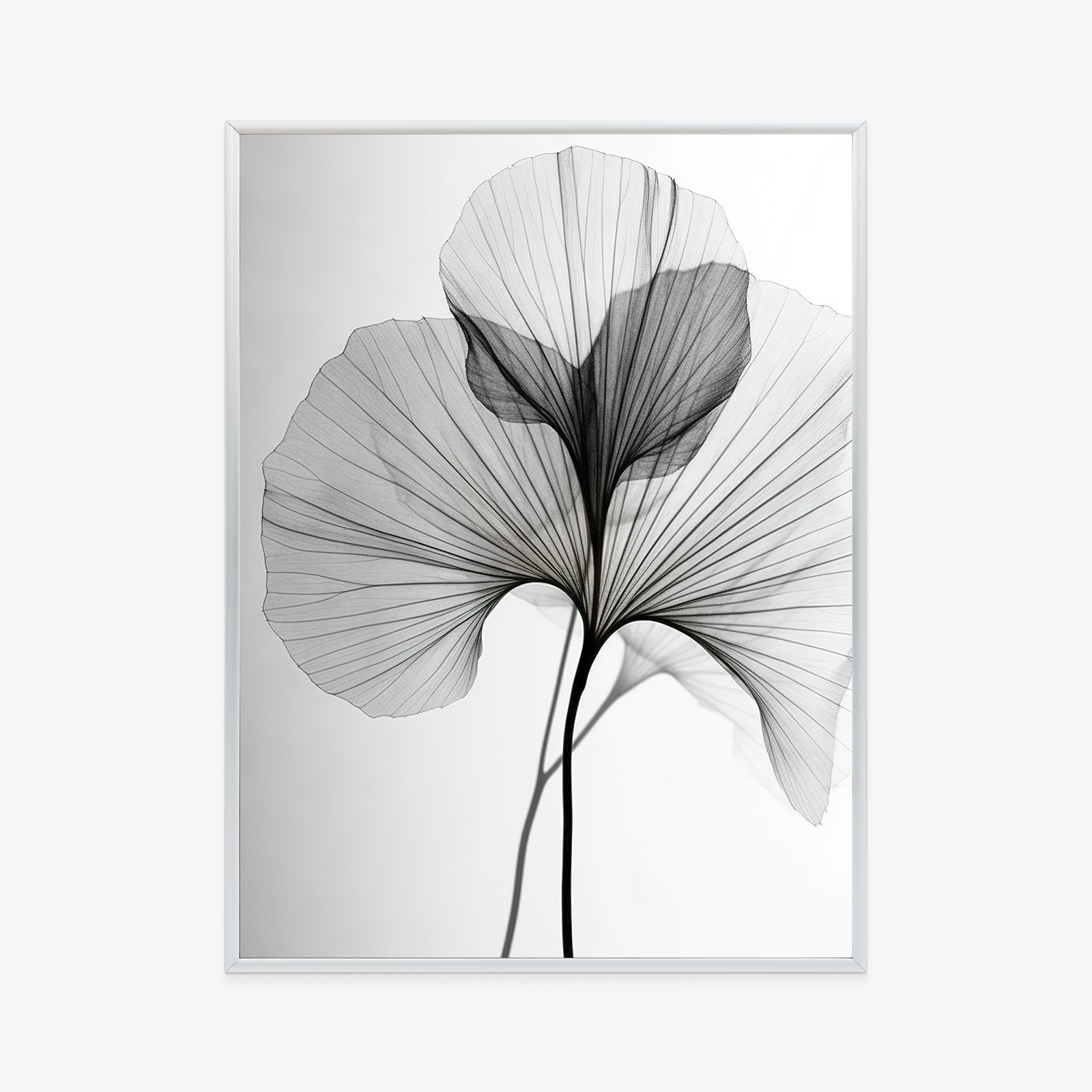 Minimalistický plakát černobílý list ginkgo - Image 15