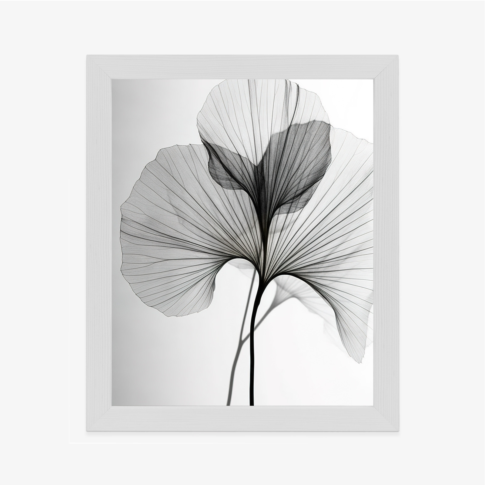 Minimalistický plakát černobílý list ginkgo - Image 12