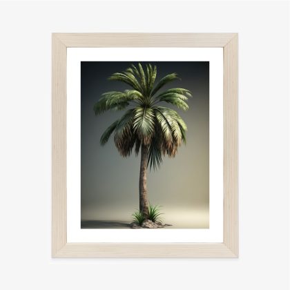 Framed poster exotic palm in a modern style