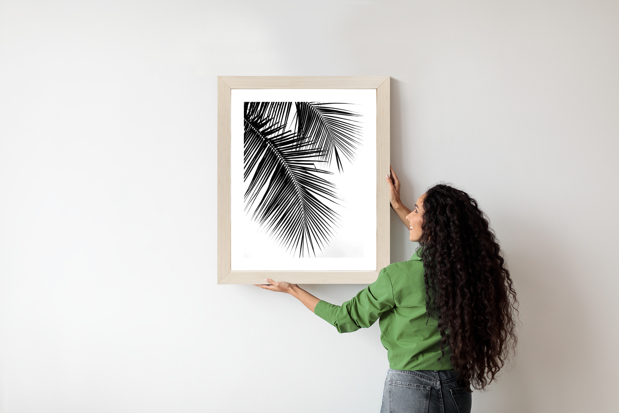 Black and White Palm Leaves Poster - Image 7