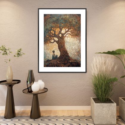 Magic Tree of Life poster with a warm glow