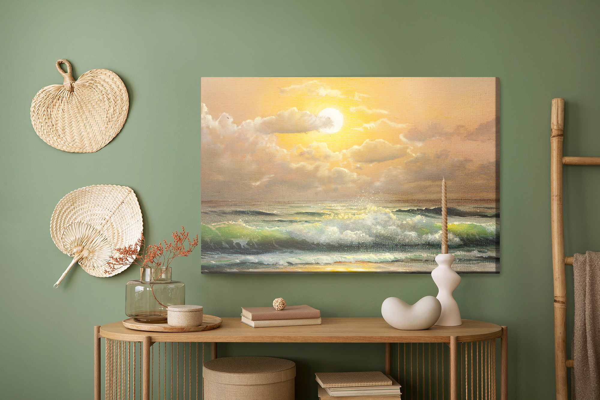 Canvas print Golden sunset over the sea - Image 5