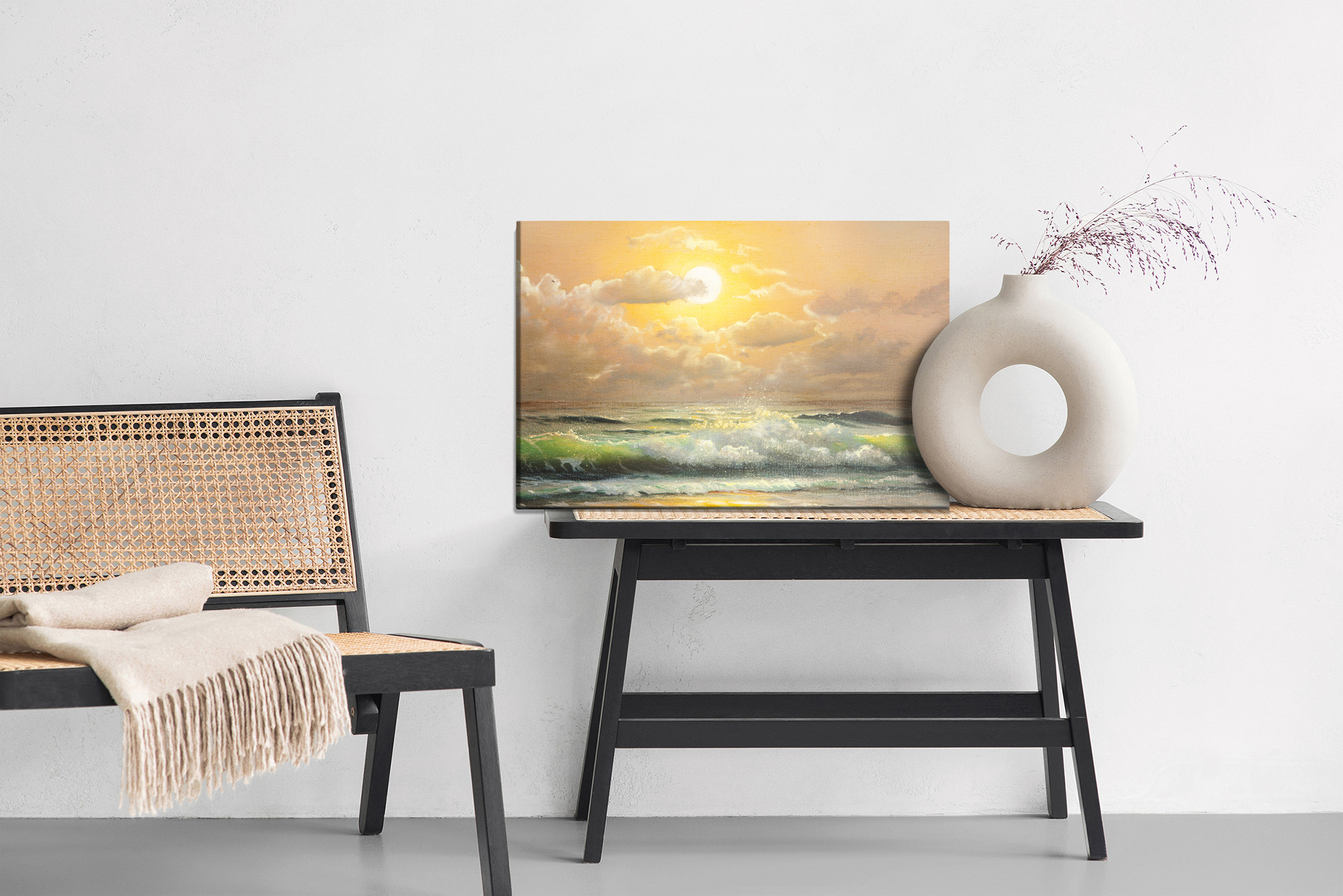 Canvas print Golden sunset over the sea - Image 6
