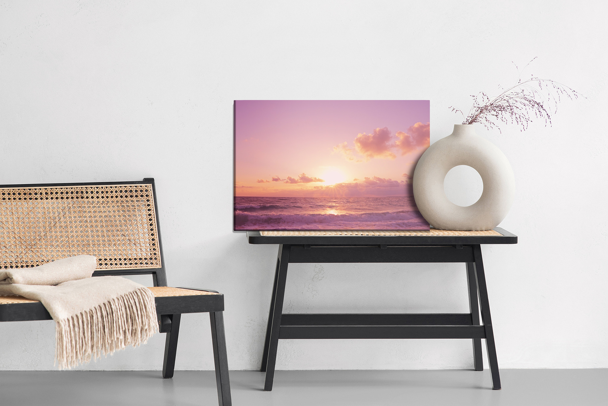 Canvas Print Pink Sunset Over the Sea - Image 6