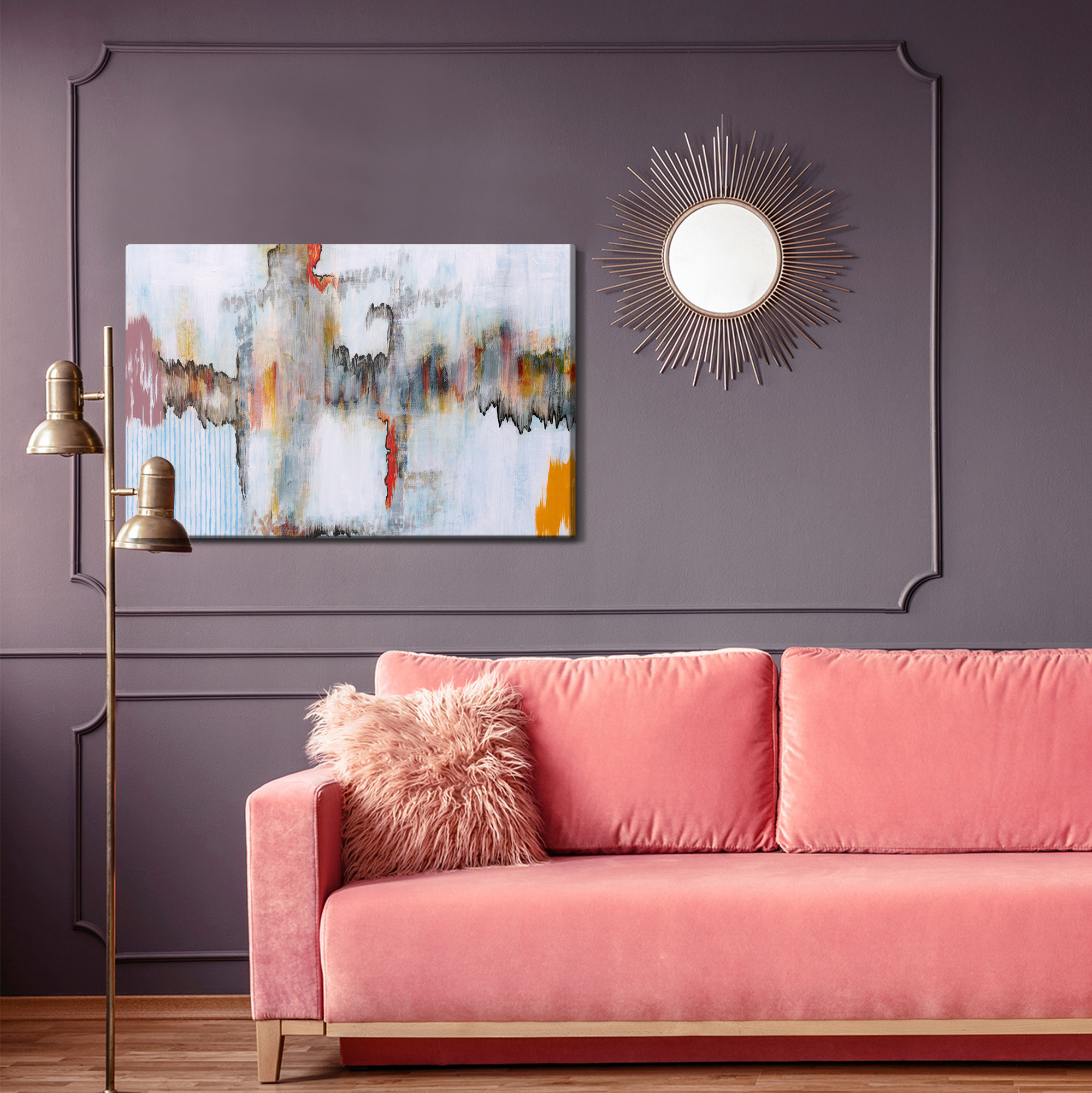 Canvas Print Abstract with a Red Accent - Image 4