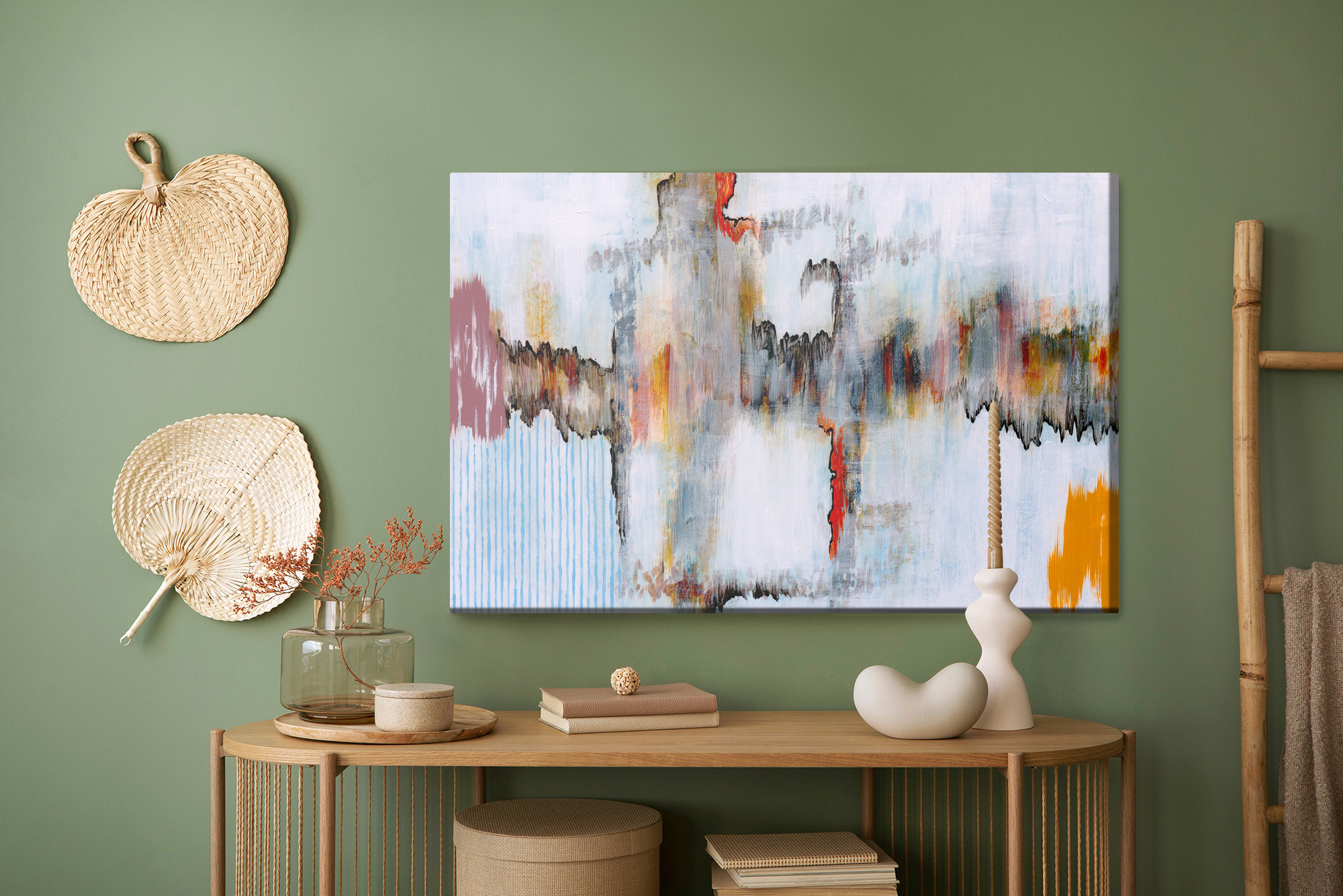 Canvas Print Abstract with a Red Accent - Image 5