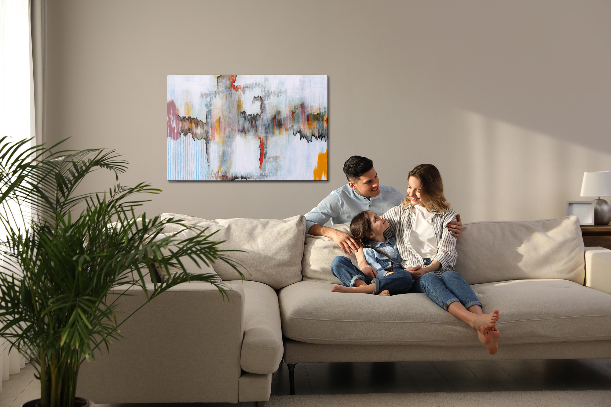 Canvas Print Abstract with a Red Accent - Image 7