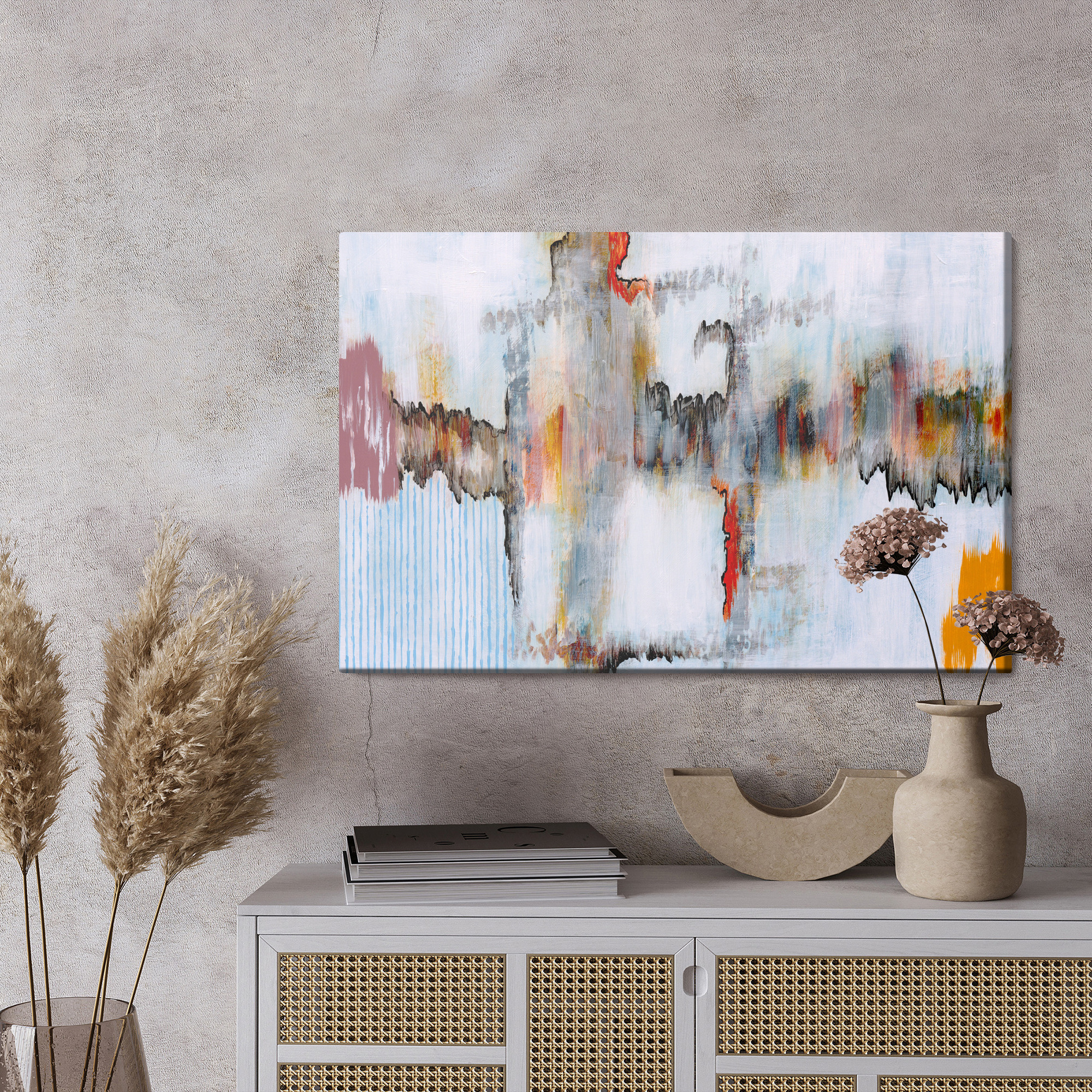 Canvas Print Abstract with a Red Accent - Image 3