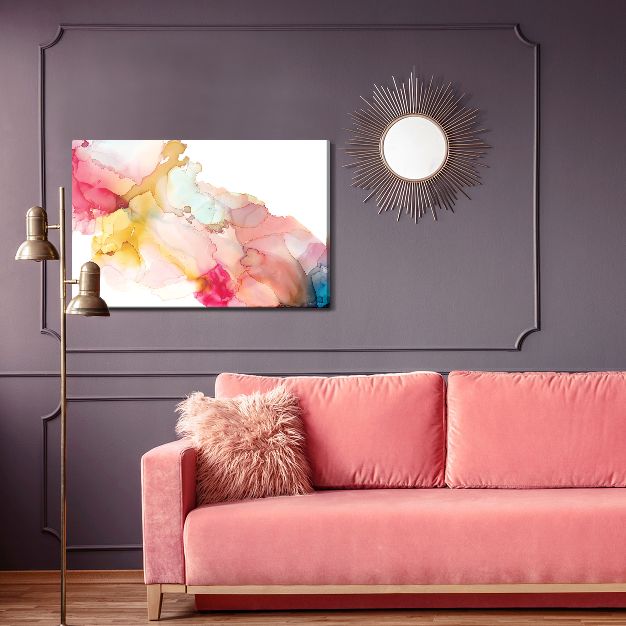 Canvas Print Pastel Abstract in Warm Colors - Image 7