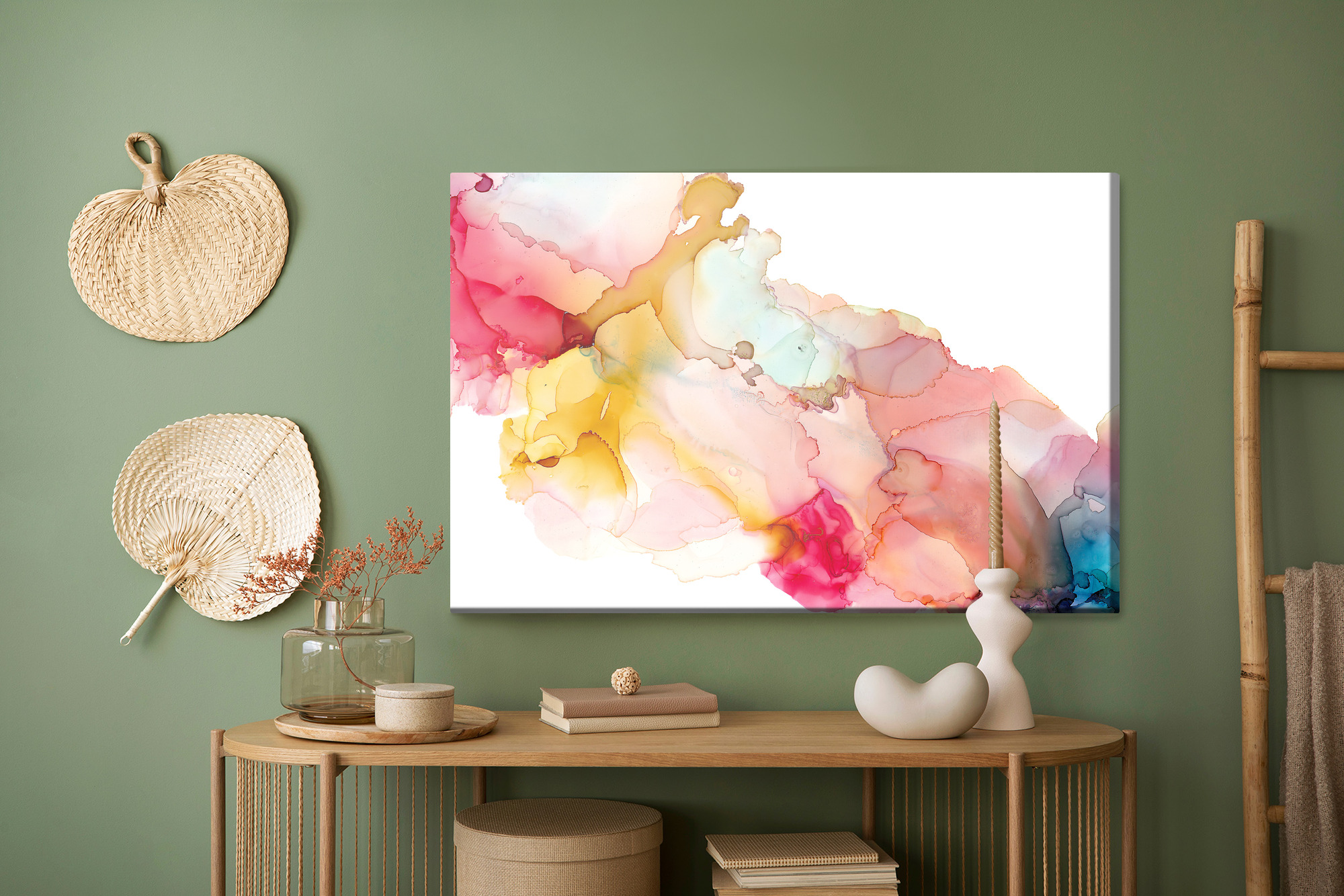 Canvas Print Pastel Abstract in Warm Colors - Image 8