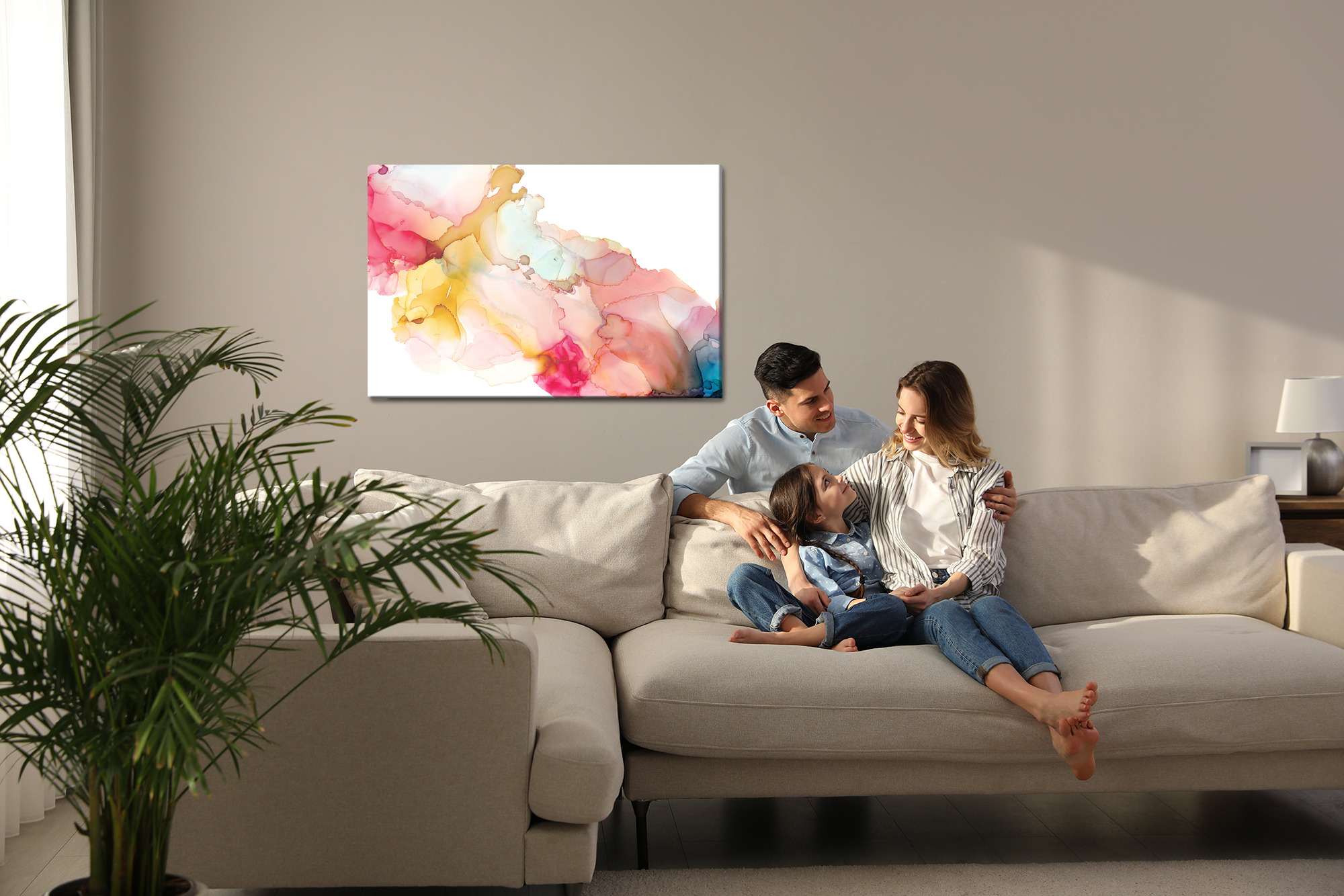 Canvas Print Pastel Abstract in Warm Colors - Image 10