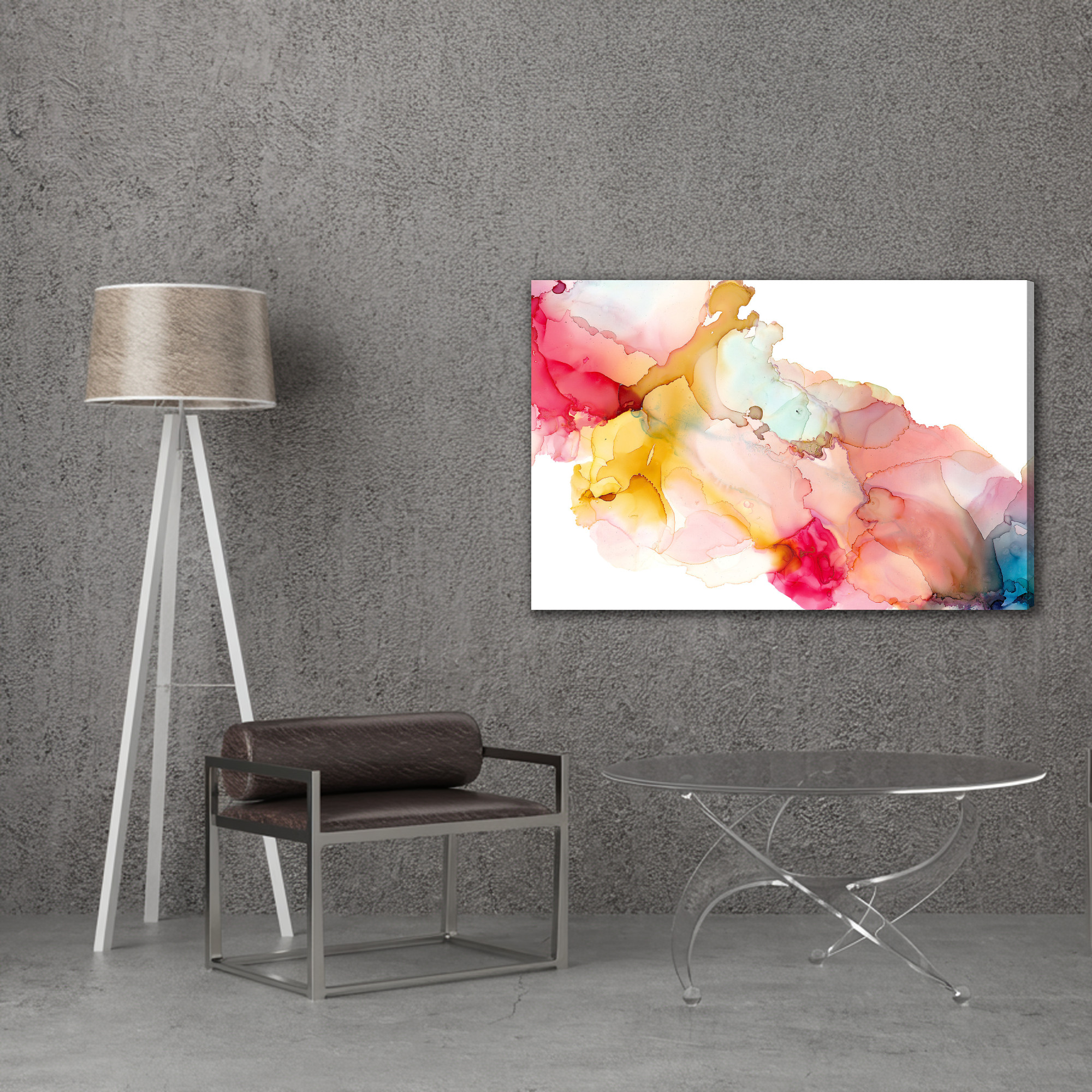 Canvas Print Pastel Abstract in Warm Colors - Image 6