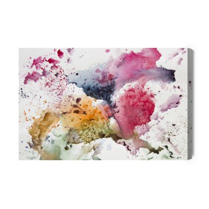 Canvas Print Watercolor Abstract in Pink Tones
