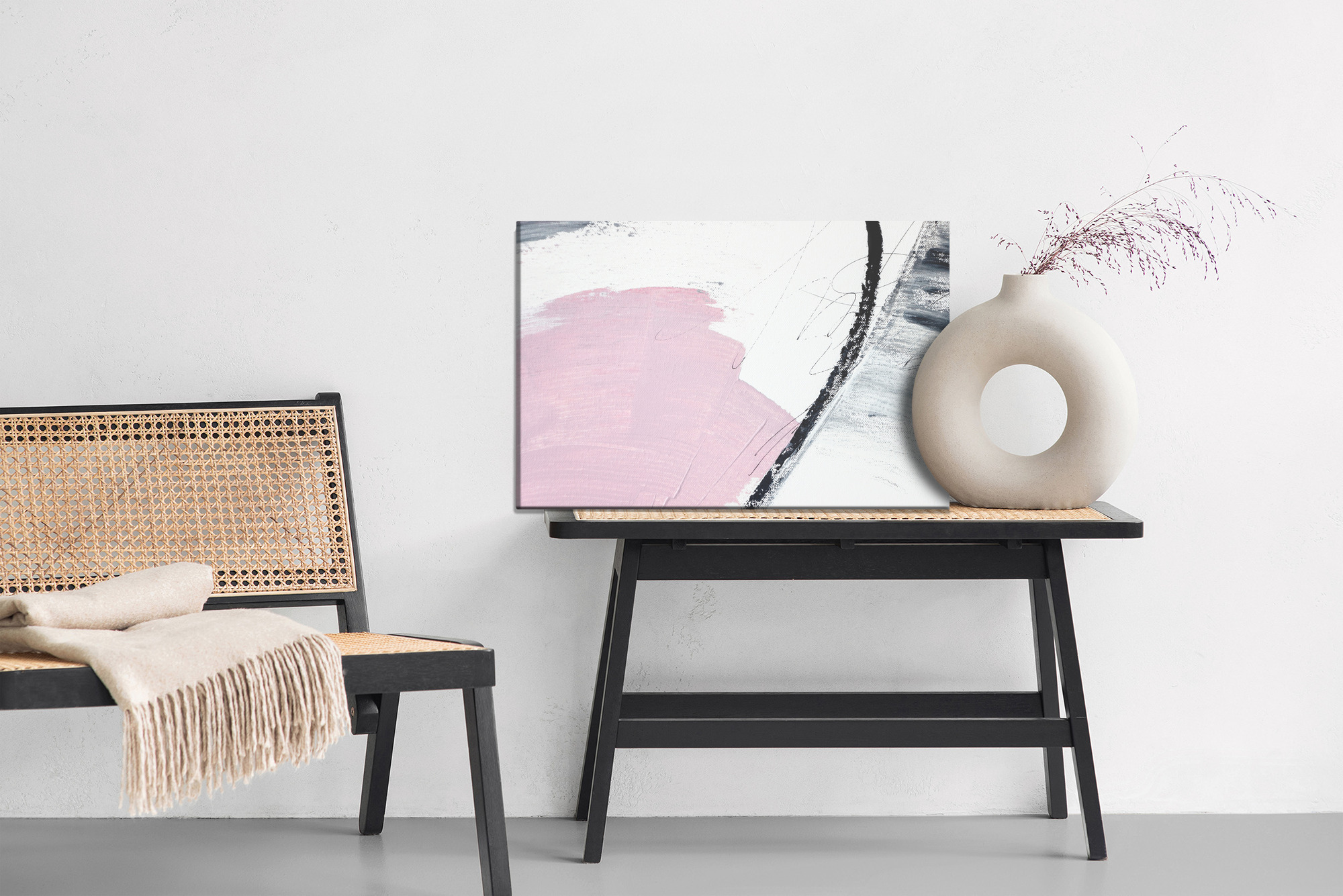 Canvas Print Minimalist Abstract with Pink - Image 6