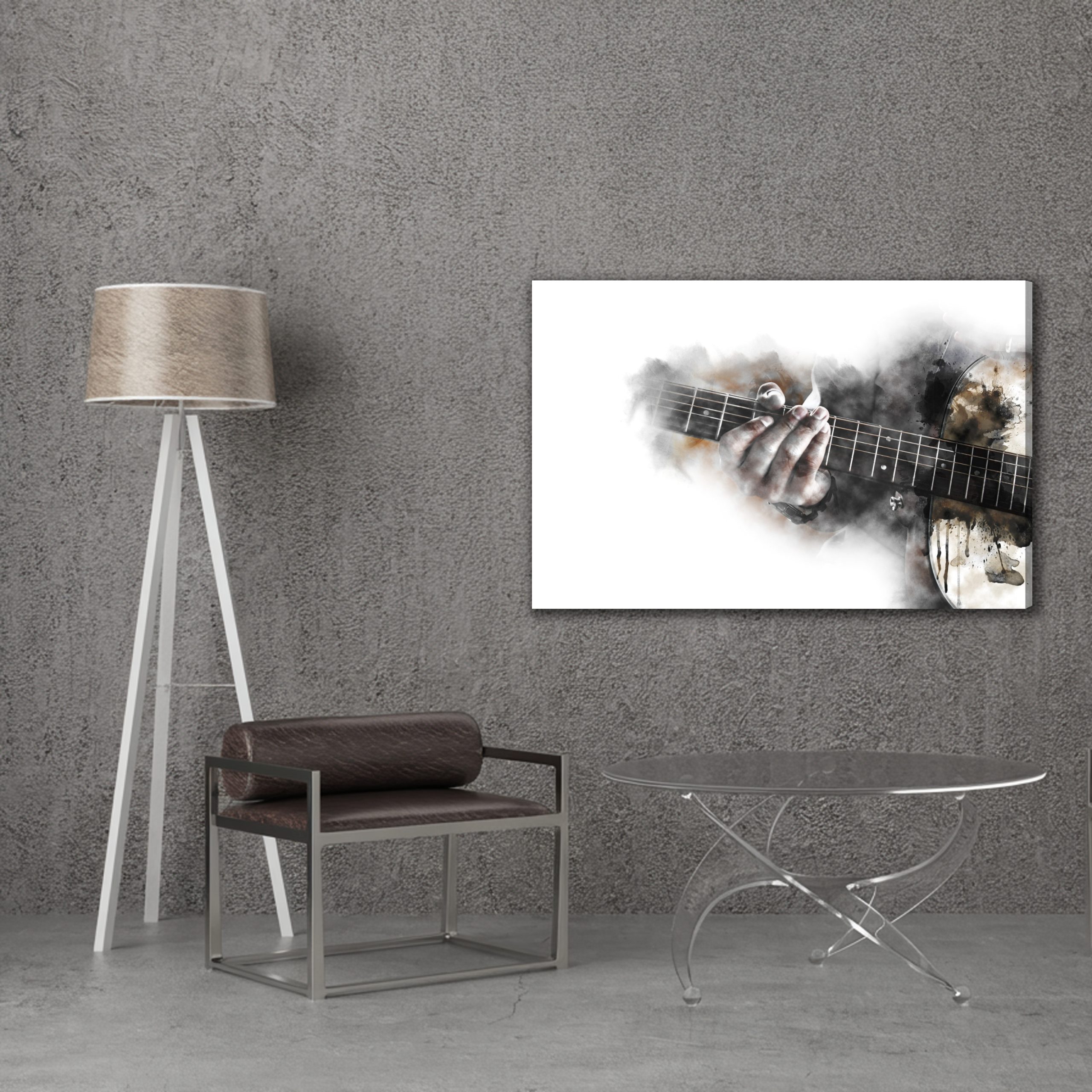 Canvas Print Abstract Guitar in the Mist - Image 4