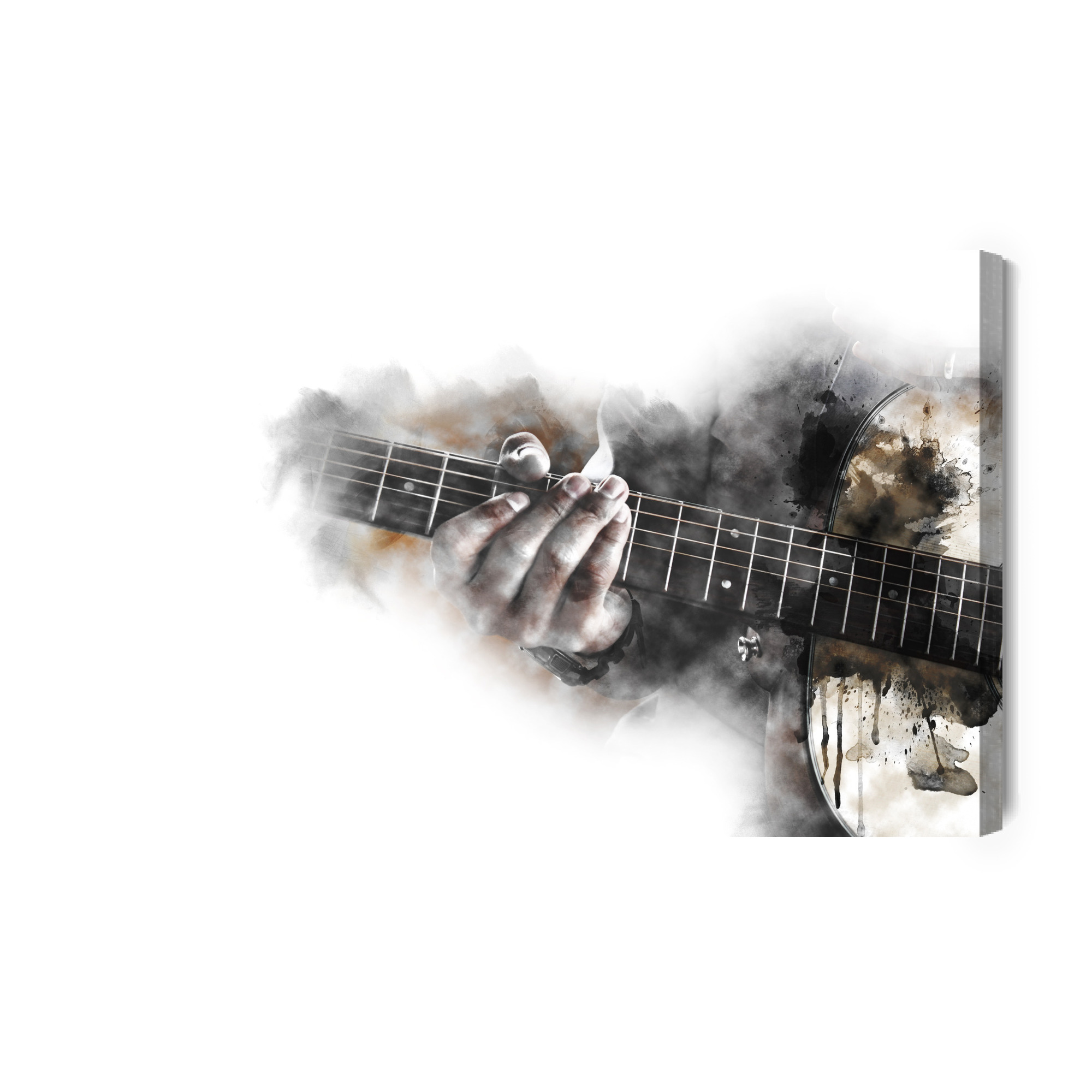 Canvas Print Abstract Guitar in the Mist - Image 2