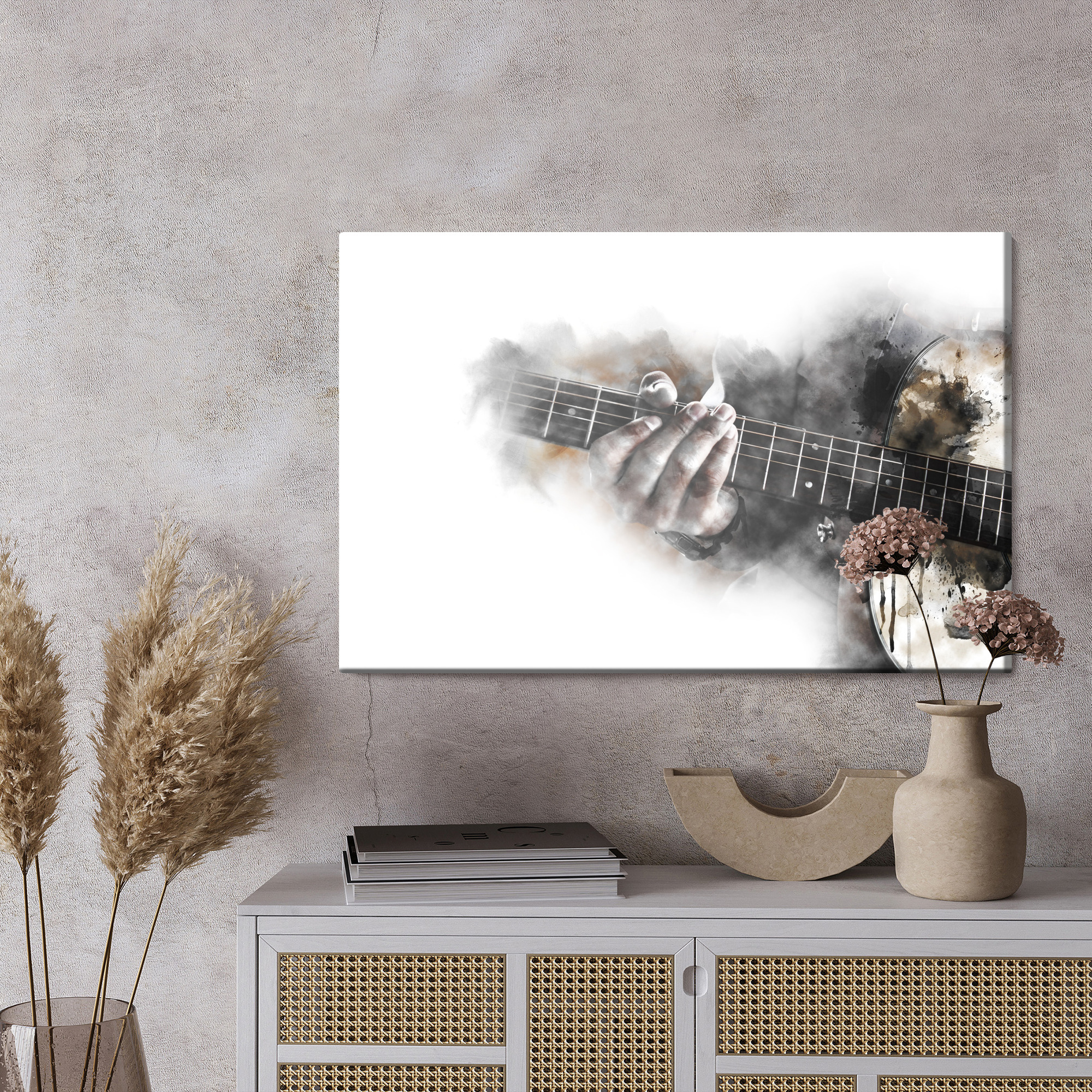 Canvas Print Abstract Guitar in the Mist - Image 6