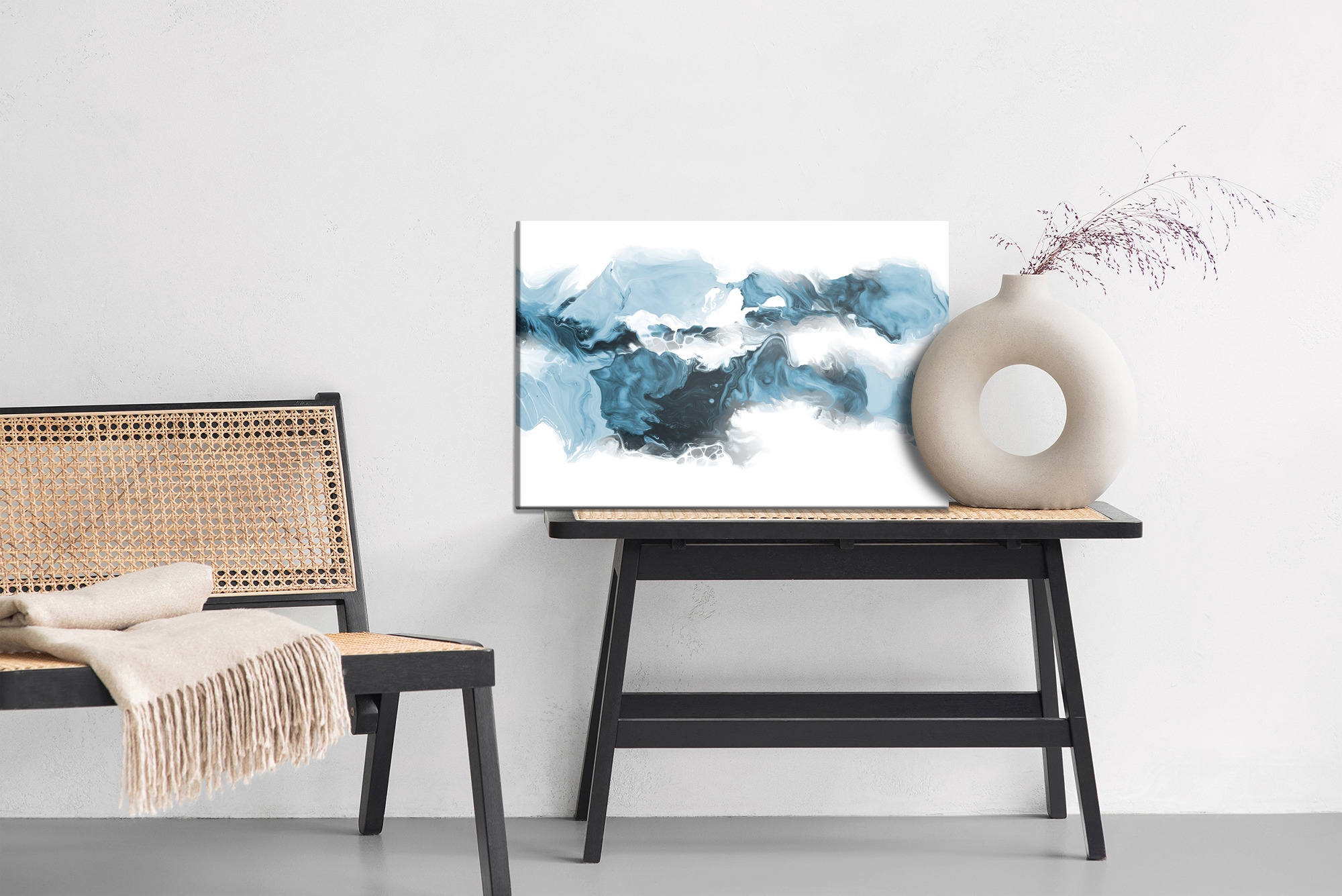 Obraz na płótnie Abstrakcja niebieski marmur - obrazek 9