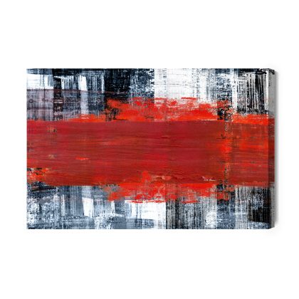Canvas print Abstract with red and black