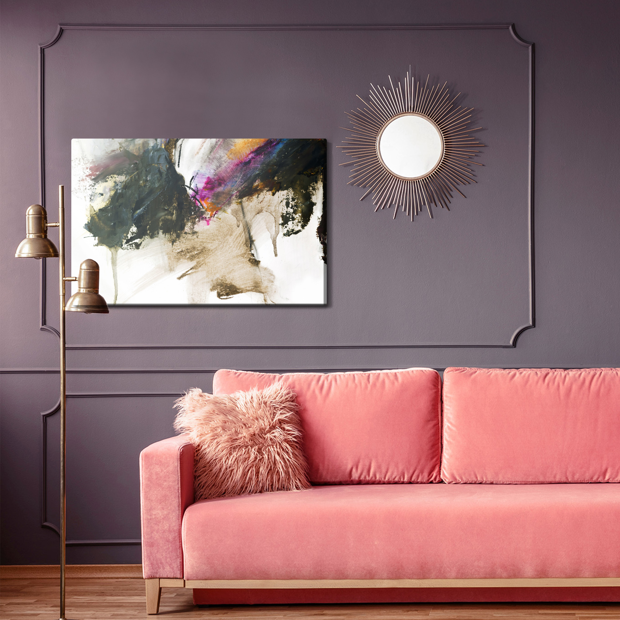 Obraz na płótnie Abstrakcja Barwny przełom - obrazek 7