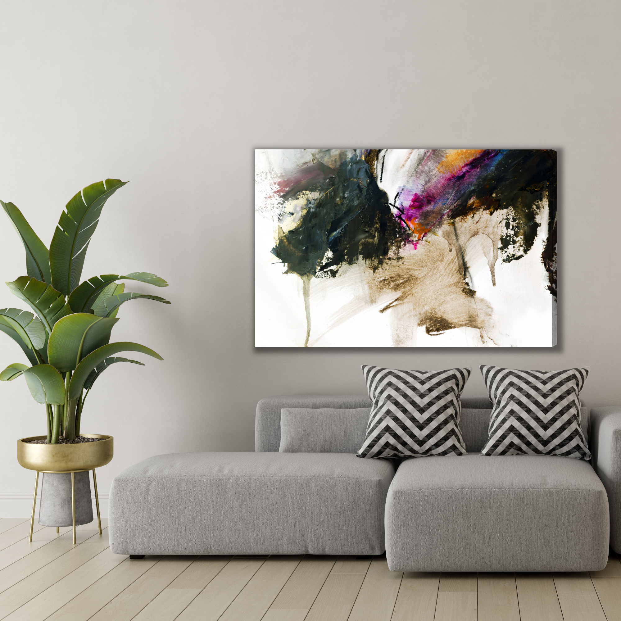 Obraz na płótnie Abstrakcja Barwny przełom - obrazek 5