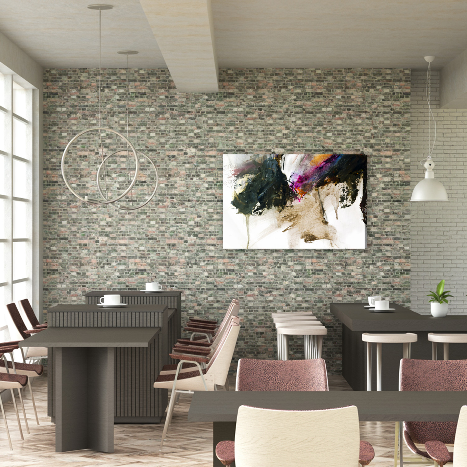 Obraz na płótnie Abstrakcja Barwny przełom - obrazek 4