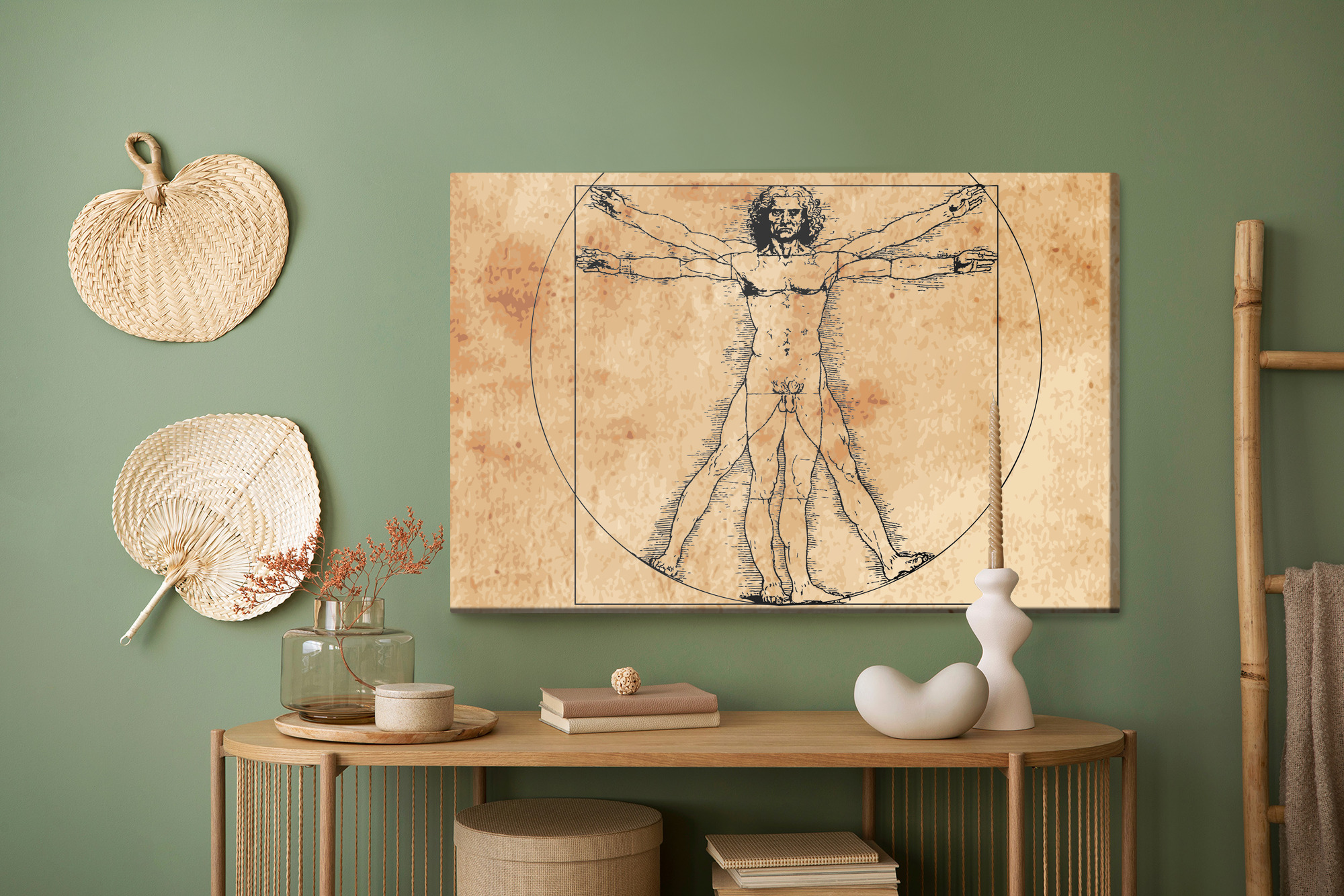Canvas print Vitruvian Man da Vinci style - Image 5