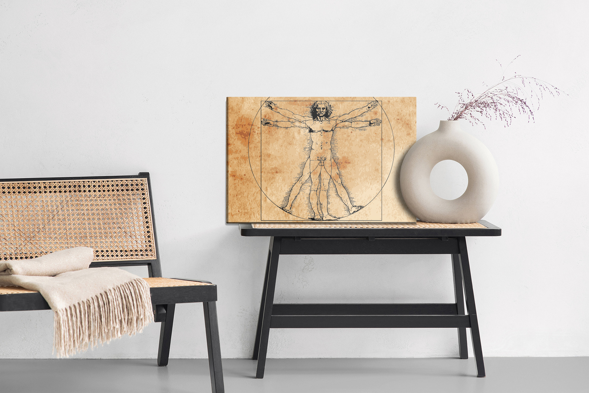 Canvas print Vitruvian Man da Vinci style - Image 6