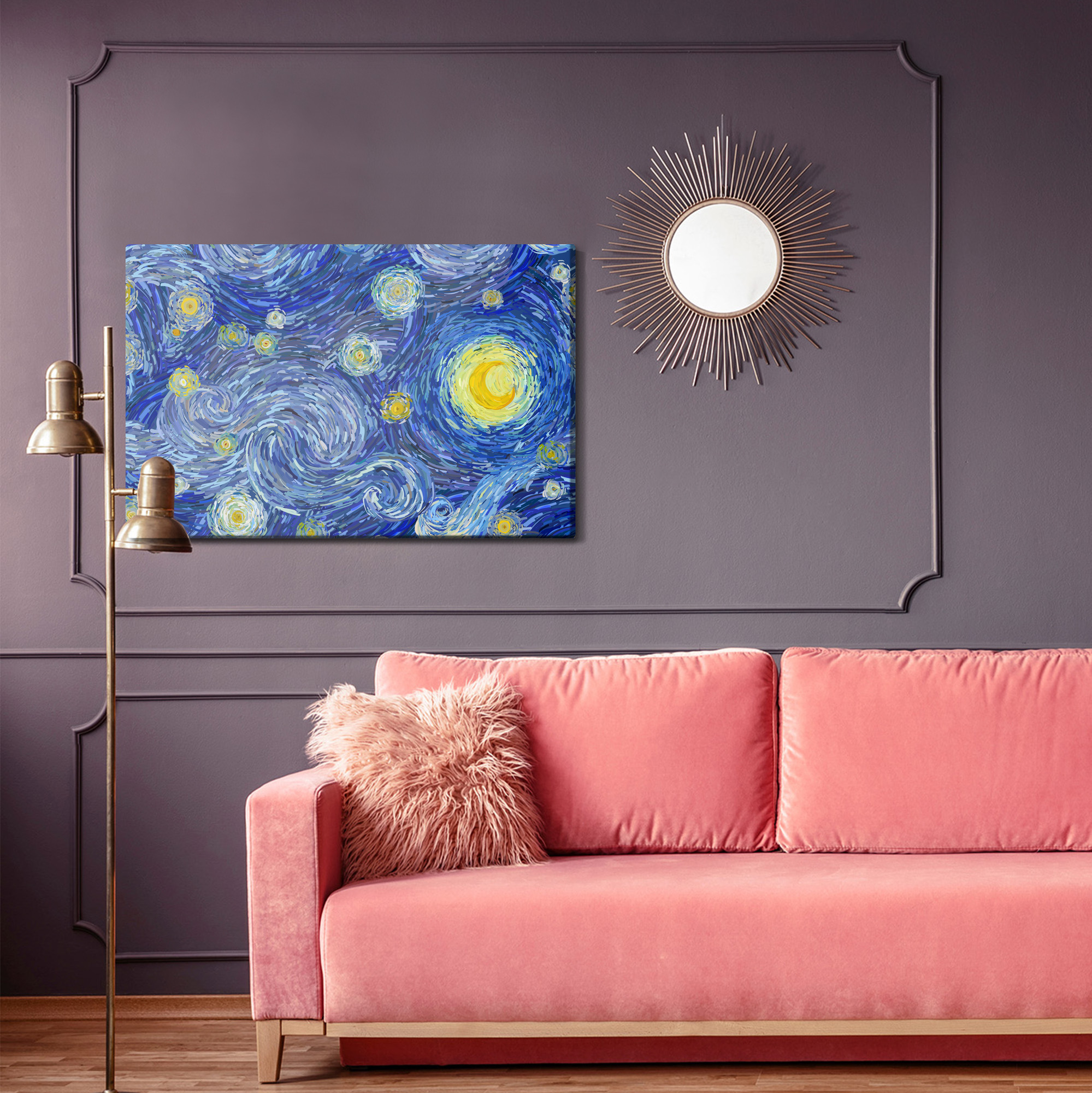 Canvas print in Van Gogh style Starry Night - Image 4