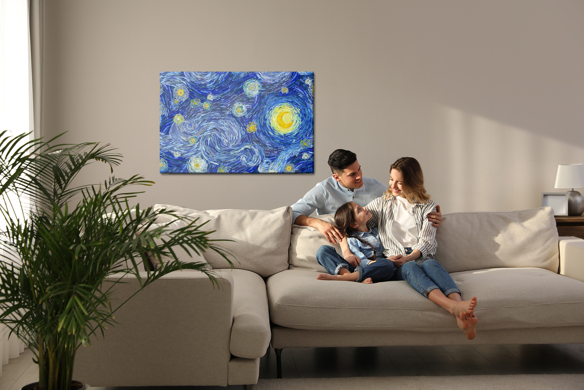 Canvas print in Van Gogh style Starry Night - Image 7