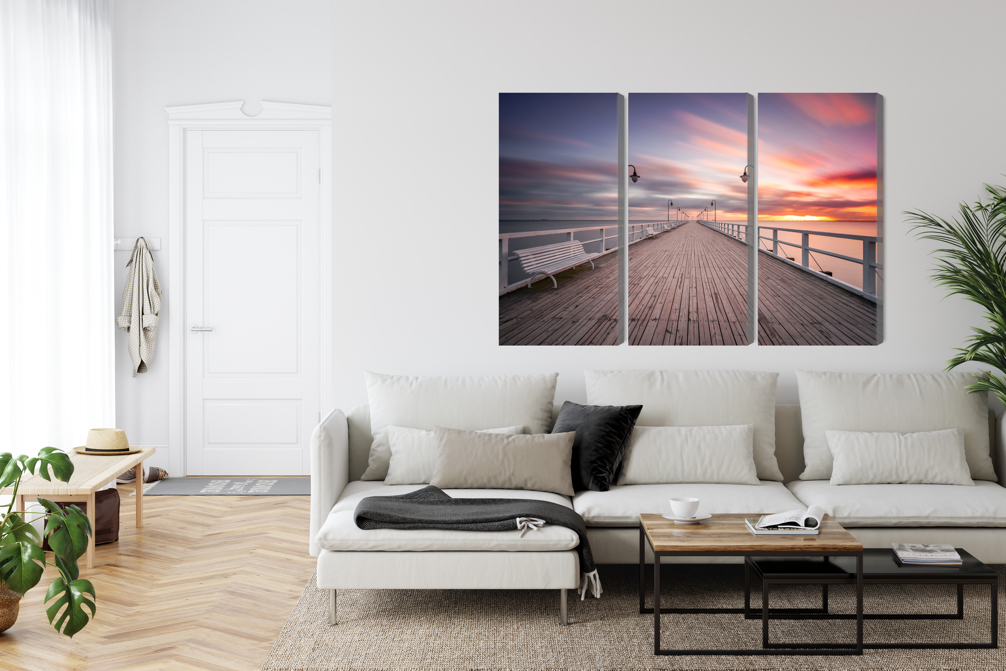 Triptych Orlowo Pier in Gdynia, canvas print - Image 5